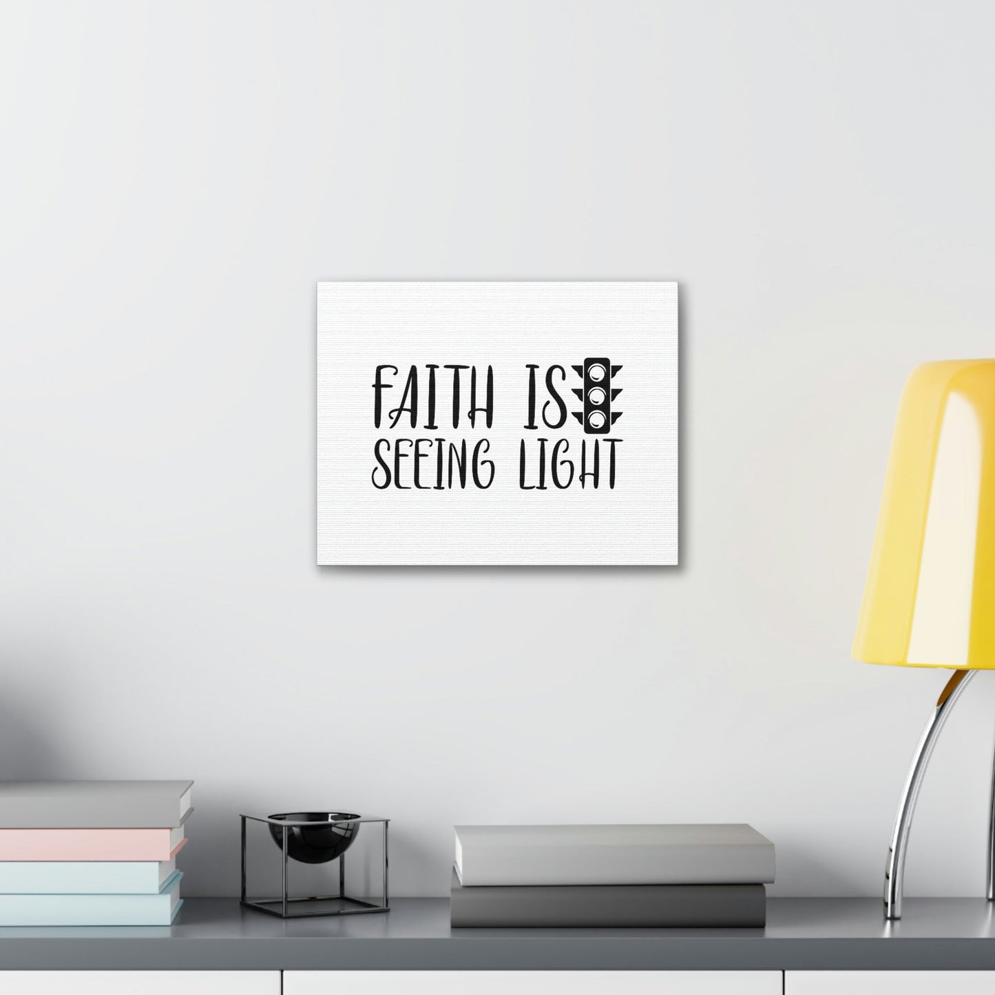 Faith Is Seeing Light Hebrews 11:1 Traffic Light Christian Wall Art Bible Verse Print Ready to Hang Unframed-Express Your Love Gifts
