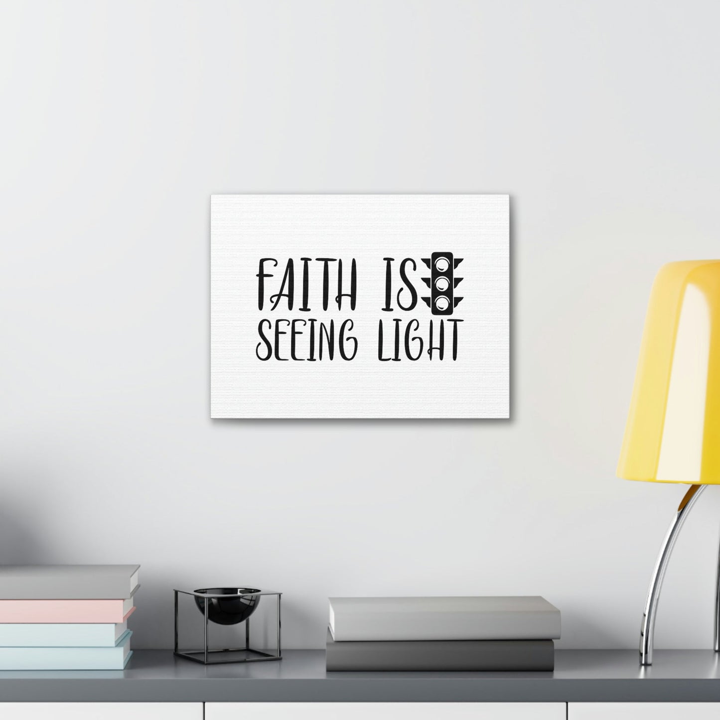 Faith Is Seeing Light Hebrews 11:1 Traffic Light Christian Wall Art Bible Verse Print Ready to Hang Unframed-Express Your Love Gifts