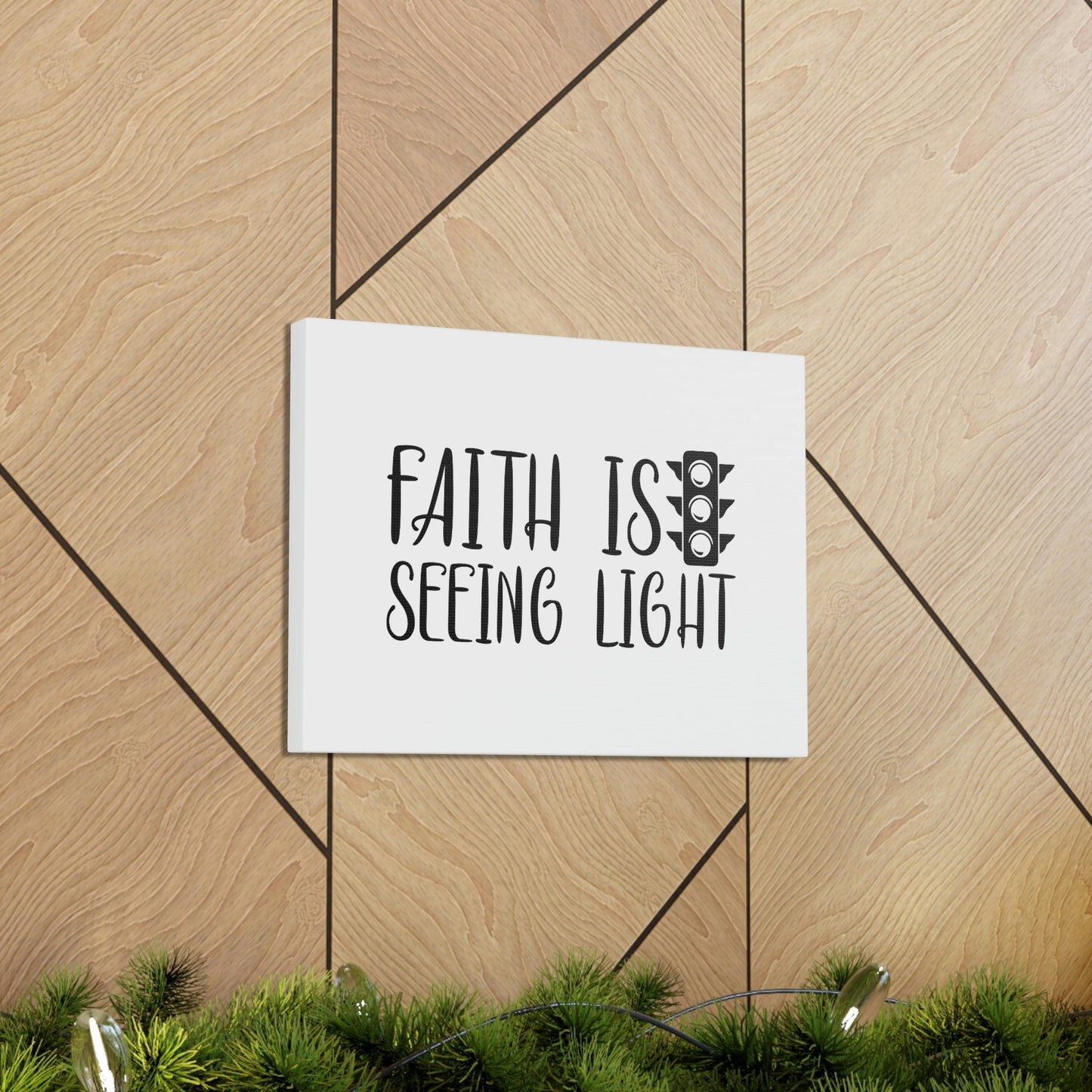 Faith Is Seeing Light Hebrews 11:1 Traffic Light Christian Wall Art Bible Verse Print Ready to Hang Unframed-Express Your Love Gifts