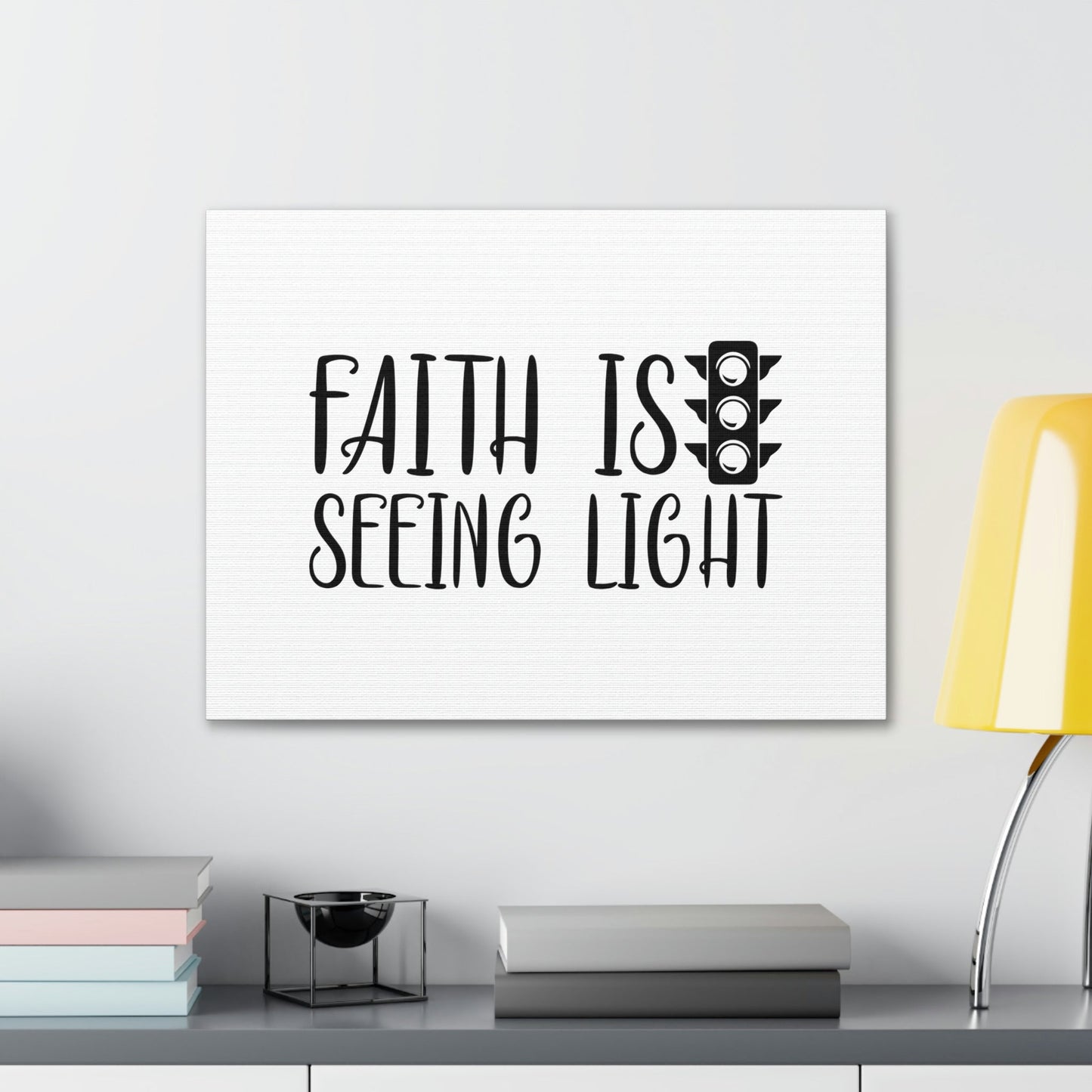 Faith Is Seeing Light Hebrews 11:1 Traffic Light Christian Wall Art Bible Verse Print Ready to Hang Unframed-Express Your Love Gifts