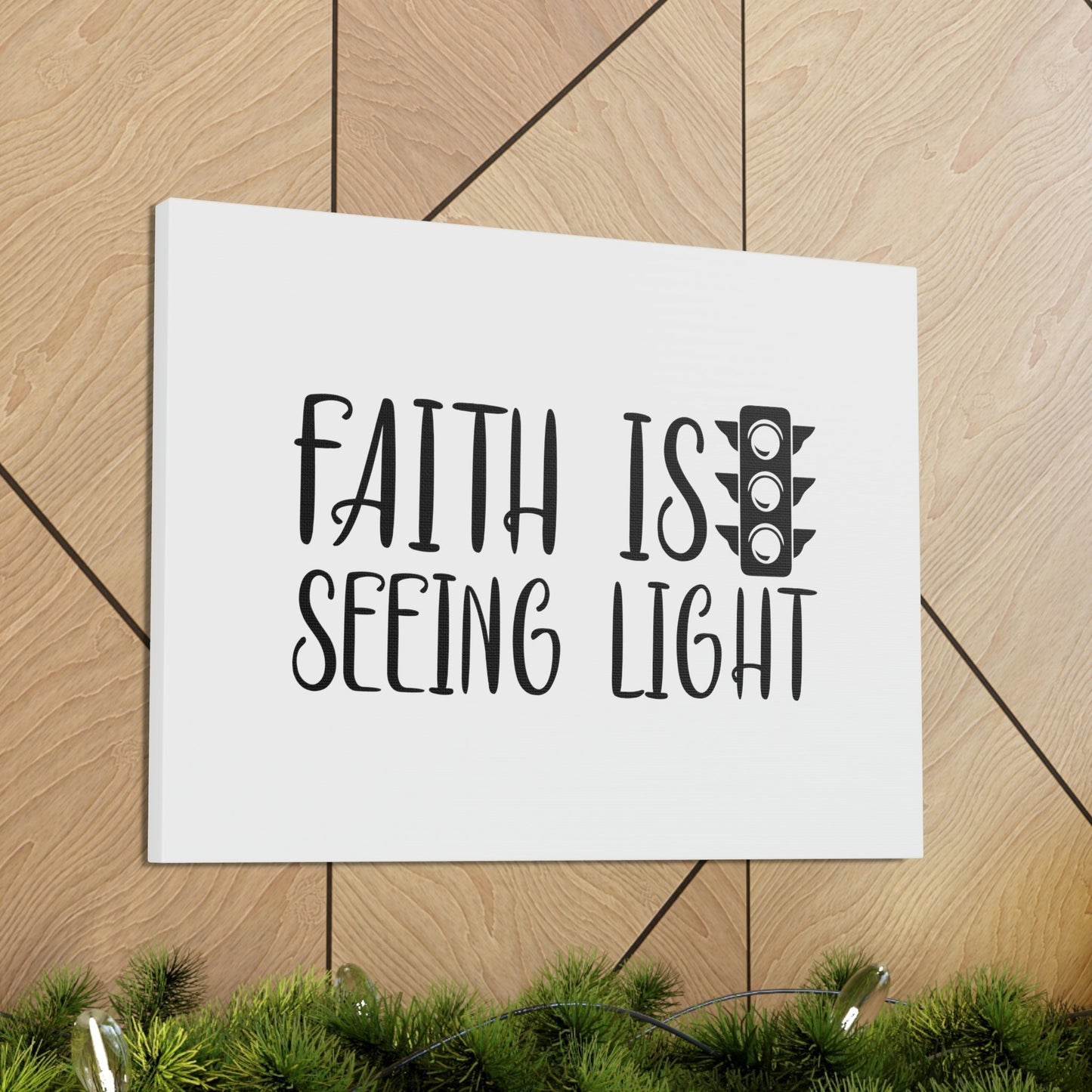 Faith Is Seeing Light Hebrews 11:1 Traffic Light Christian Wall Art Bible Verse Print Ready to Hang Unframed-Express Your Love Gifts