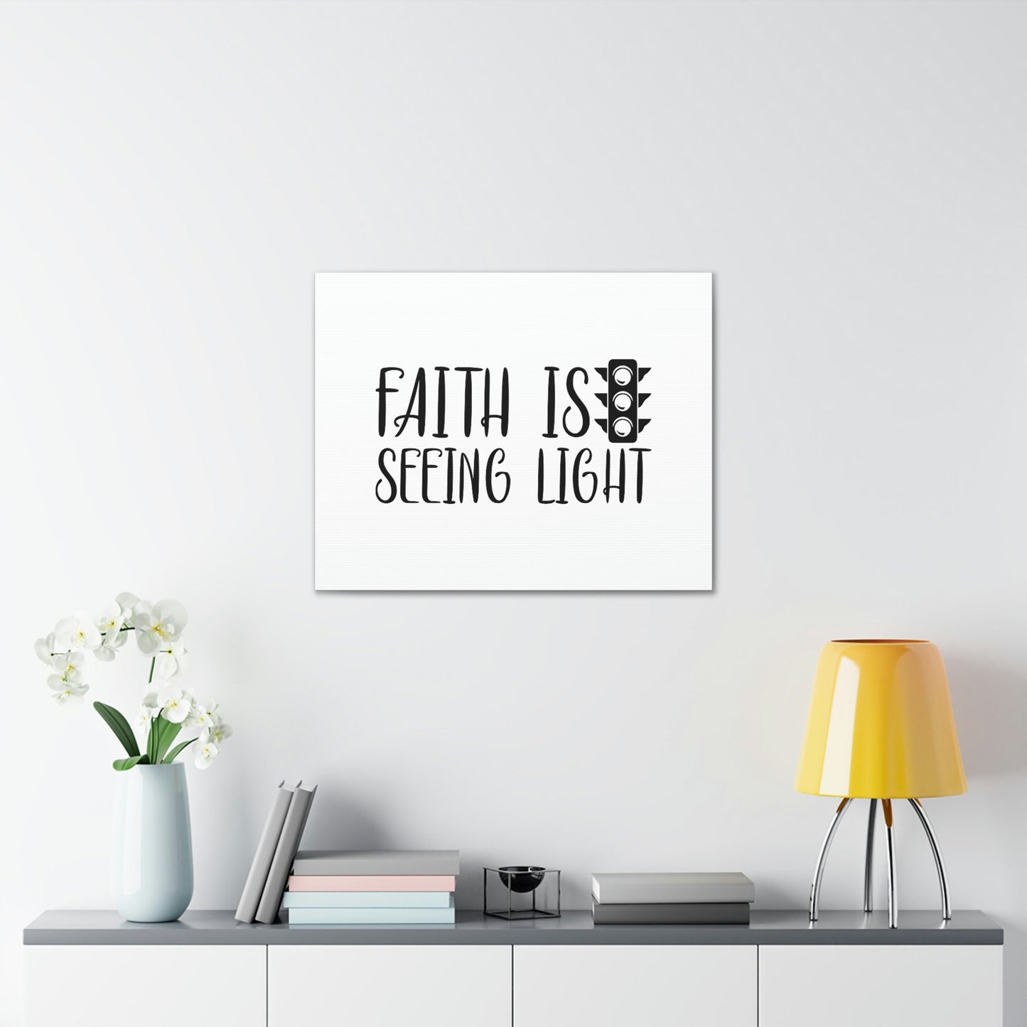 Faith Is Seeing Light Hebrews 11:1 Traffic Light Christian Wall Art Bible Verse Print Ready to Hang Unframed-Express Your Love Gifts