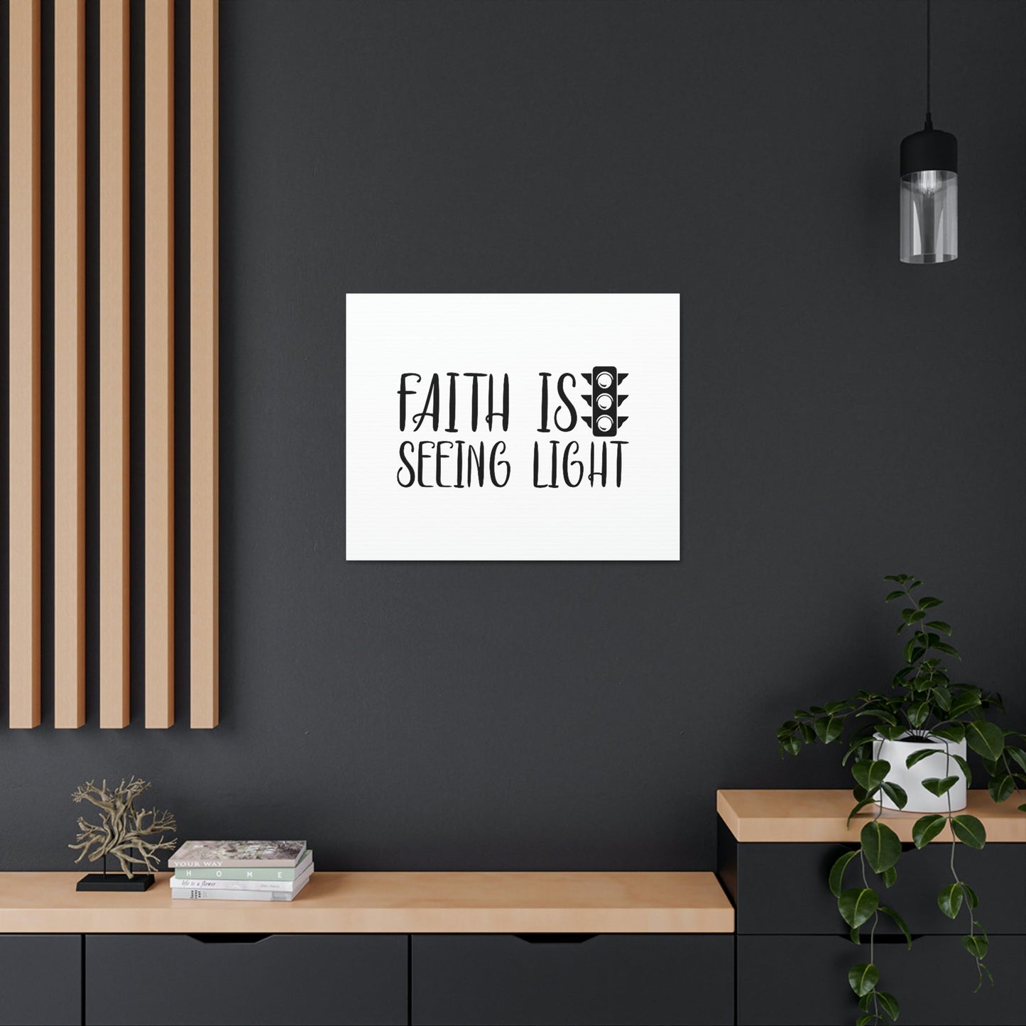 Faith Is Seeing Light Hebrews 11:1 Traffic Light Christian Wall Art Bible Verse Print Ready to Hang Unframed-Express Your Love Gifts