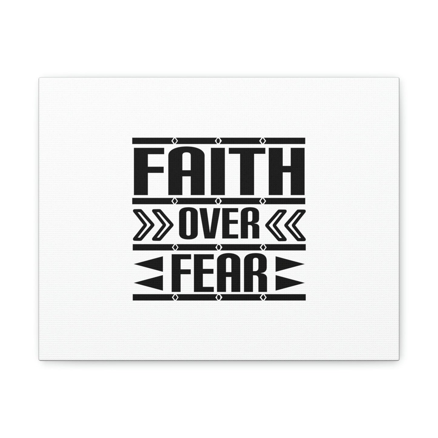 Faith Over Fear Mark 4:40 Arrow White Christian Wall Art Bible Verse Print Ready to Hang Unframed-Express Your Love Gifts