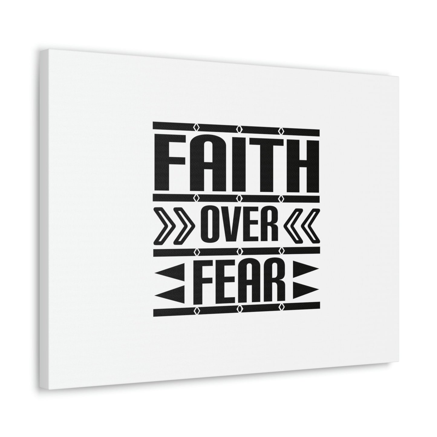 Faith Over Fear Mark 4:40 Arrow White Christian Wall Art Bible Verse Print Ready to Hang Unframed-Express Your Love Gifts