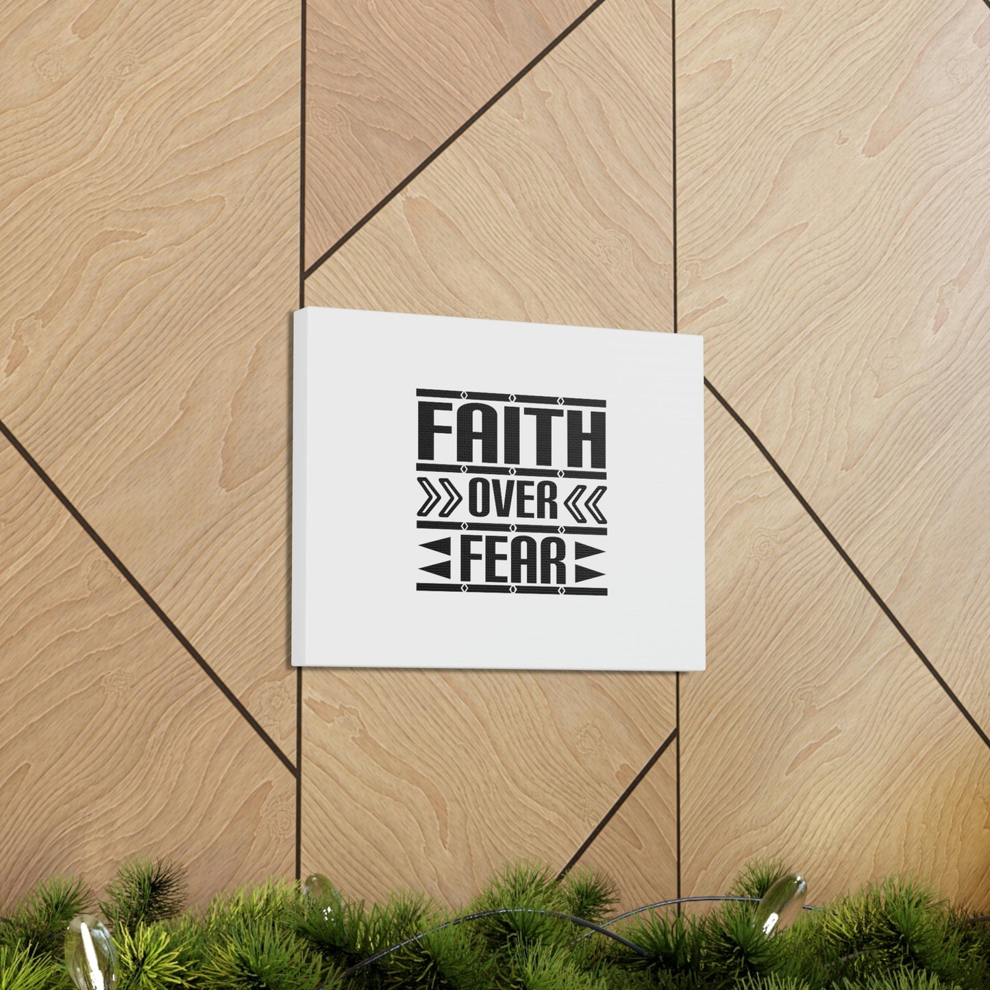 Faith Over Fear Mark 4:40 Arrow White Christian Wall Art Bible Verse Print Ready to Hang Unframed-Express Your Love Gifts