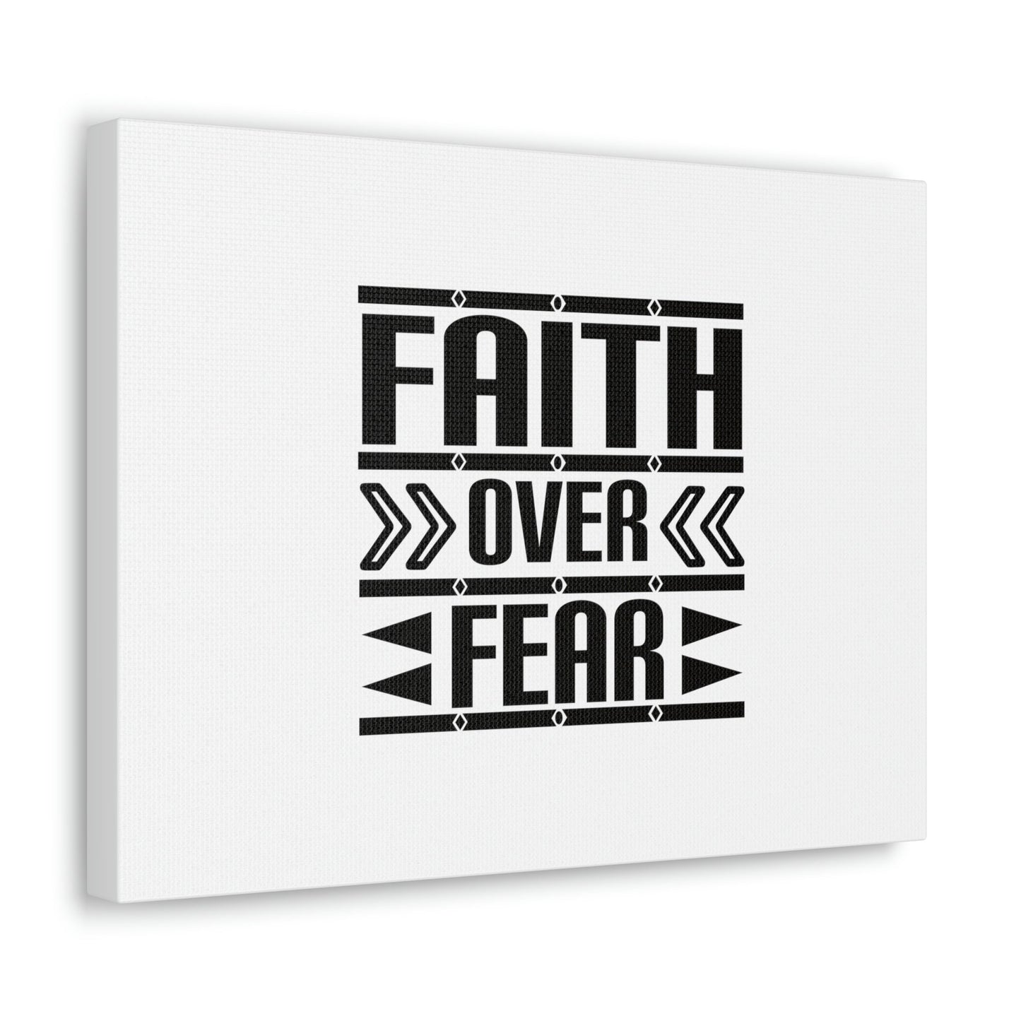 Faith Over Fear Mark 4:40 Arrow White Christian Wall Art Bible Verse Print Ready to Hang Unframed-Express Your Love Gifts