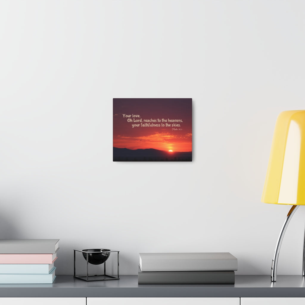 Faithfulness To The Skies Psalm 36:5 Bible Verse Canvas Christian Wall Art Ready to Hang Unframed-Express Your Love Gifts
