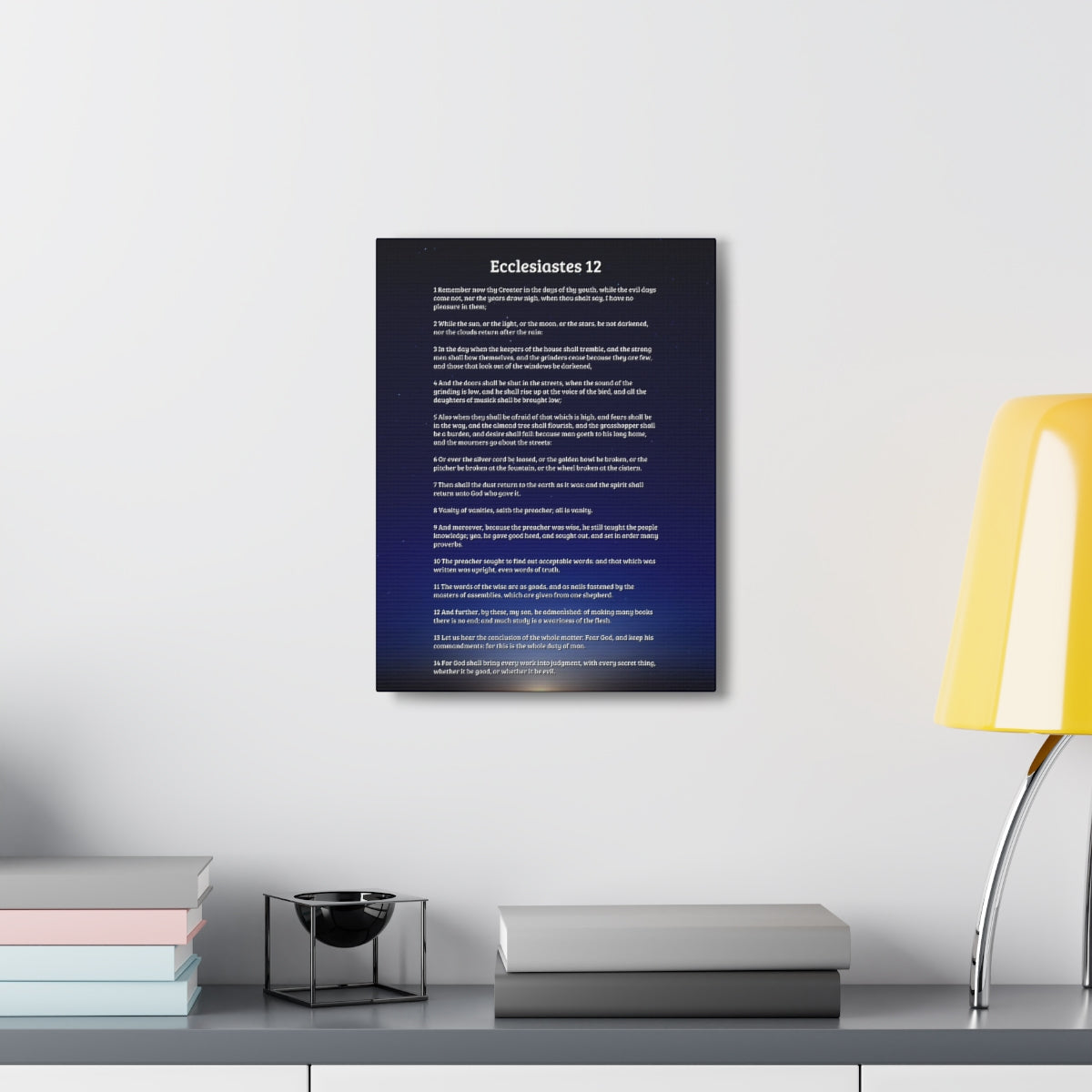 Scripture Walls Ecclesiastes 12 Chapter Sky Fear God Bible Canvas Christian Wall Art Ready to Hang Unframed-Express Your Love Gifts