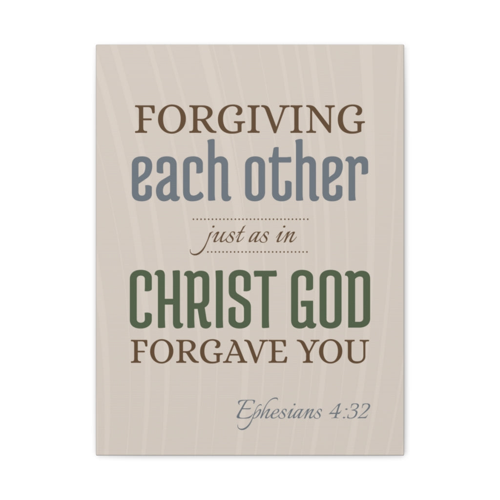 Forgiving Each Other Ephesians 4:32 Christian Wall Art Bible Verse Print Ready To Hang Unframed-Express Your Love Gifts