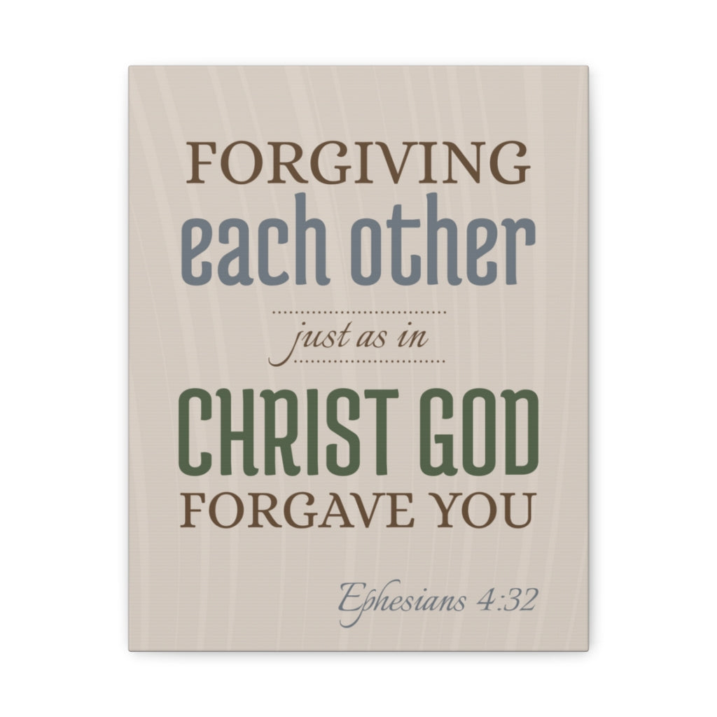 Forgiving Each Other Ephesians 4:32 Christian Wall Art Bible Verse Print Ready To Hang Unframed-Express Your Love Gifts
