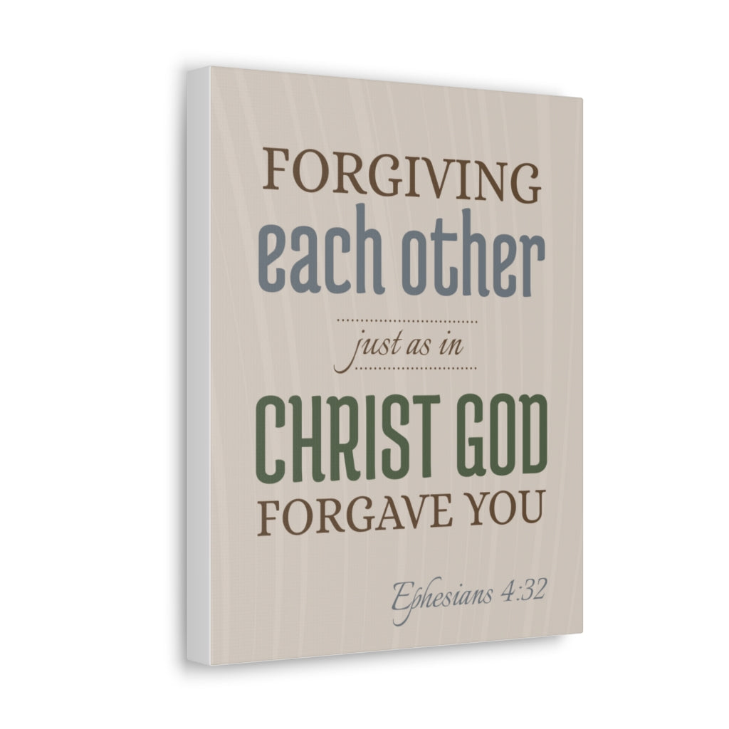Forgiving Each Other Ephesians 4:32 Christian Wall Art Bible Verse Print Ready To Hang Unframed-Express Your Love Gifts