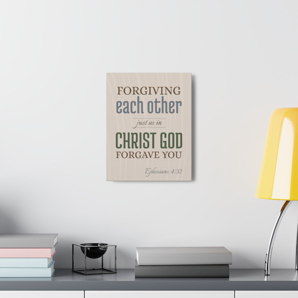 Forgiving Each Other Ephesians 4:32 Christian Wall Art Bible Verse Print Ready To Hang Unframed-Express Your Love Gifts