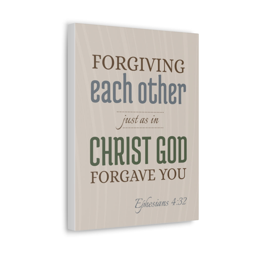 Forgiving Each Other Ephesians 4:32 Christian Wall Art Bible Verse Print Ready To Hang Unframed-Express Your Love Gifts