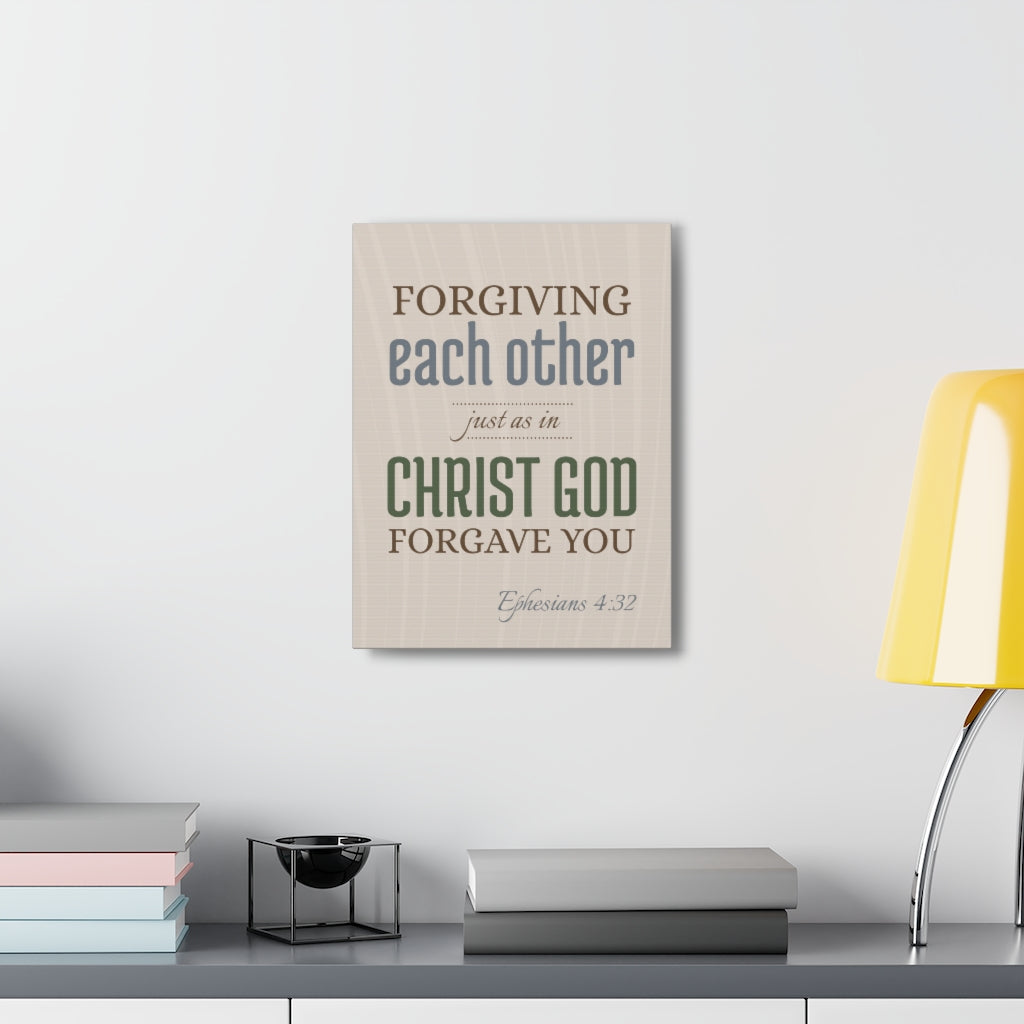 Forgiving Each Other Ephesians 4:32 Christian Wall Art Bible Verse Print Ready To Hang Unframed-Express Your Love Gifts