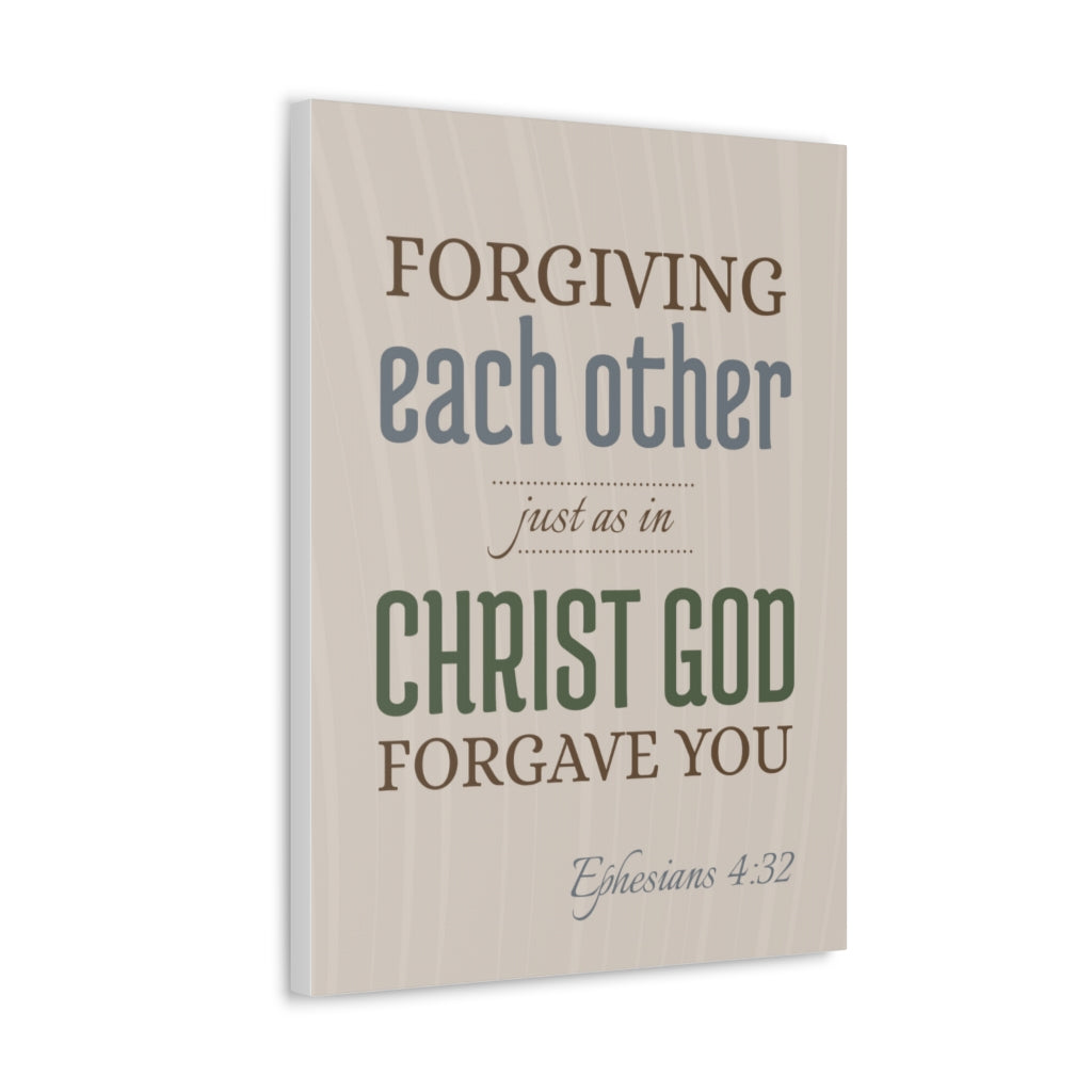 Forgiving Each Other Ephesians 4:32 Christian Wall Art Bible Verse Print Ready To Hang Unframed-Express Your Love Gifts