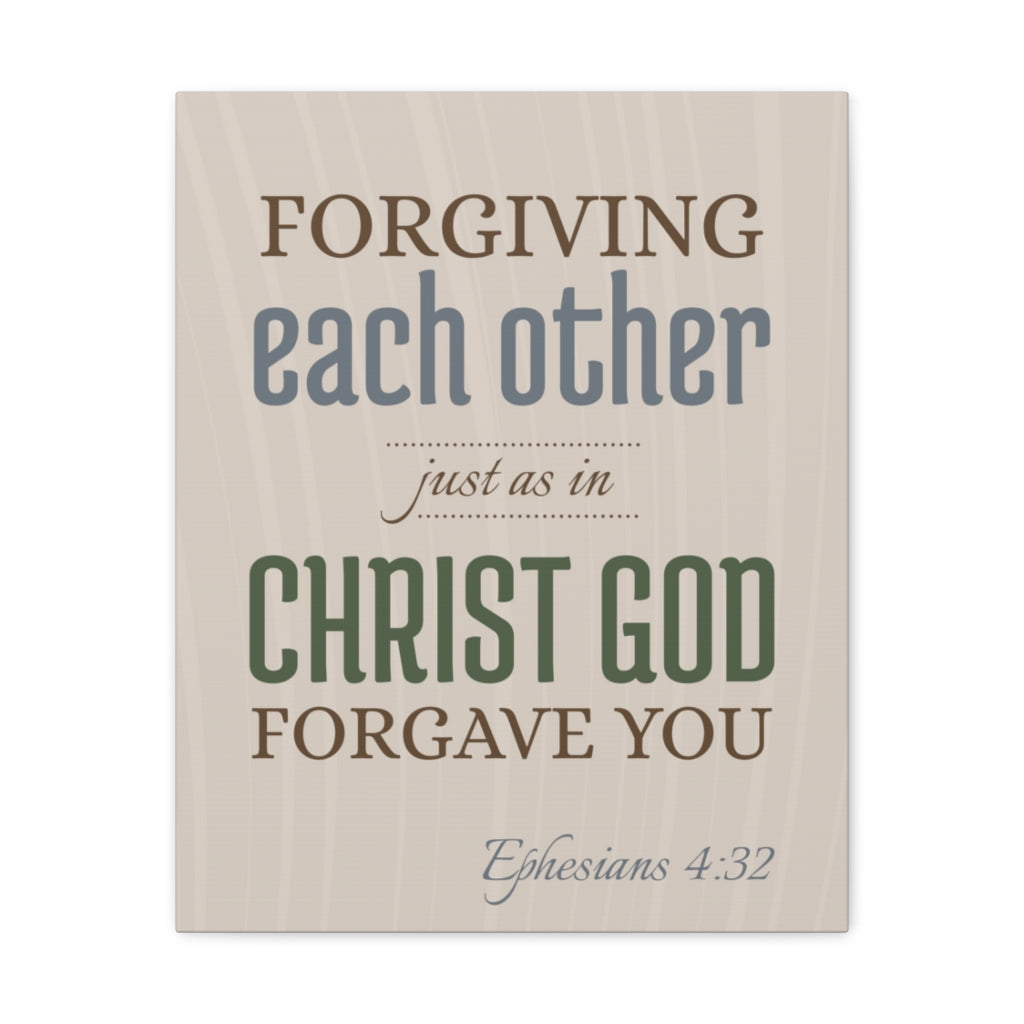 Forgiving Each Other Ephesians 4:32 Christian Wall Art Bible Verse Print Ready To Hang Unframed-Express Your Love Gifts