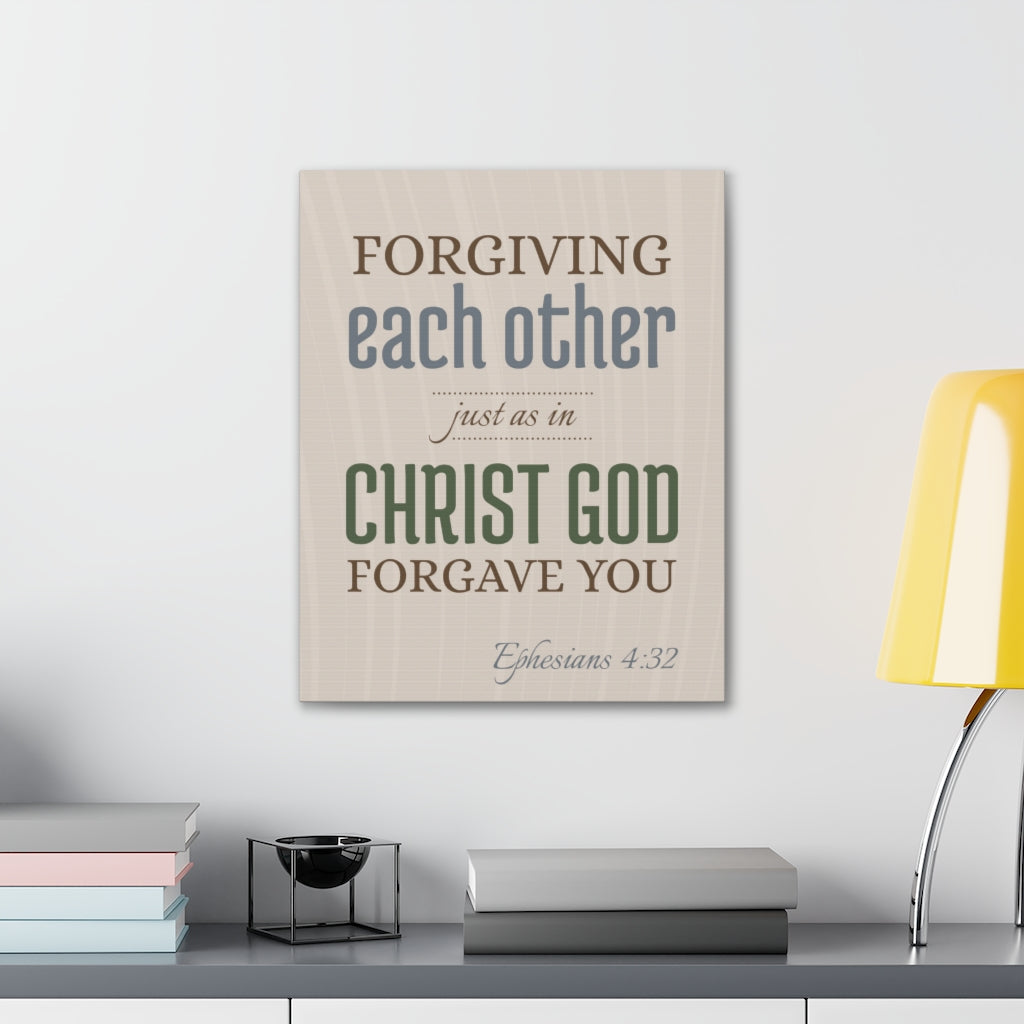 Forgiving Each Other Ephesians 4:32 Christian Wall Art Bible Verse Print Ready To Hang Unframed-Express Your Love Gifts