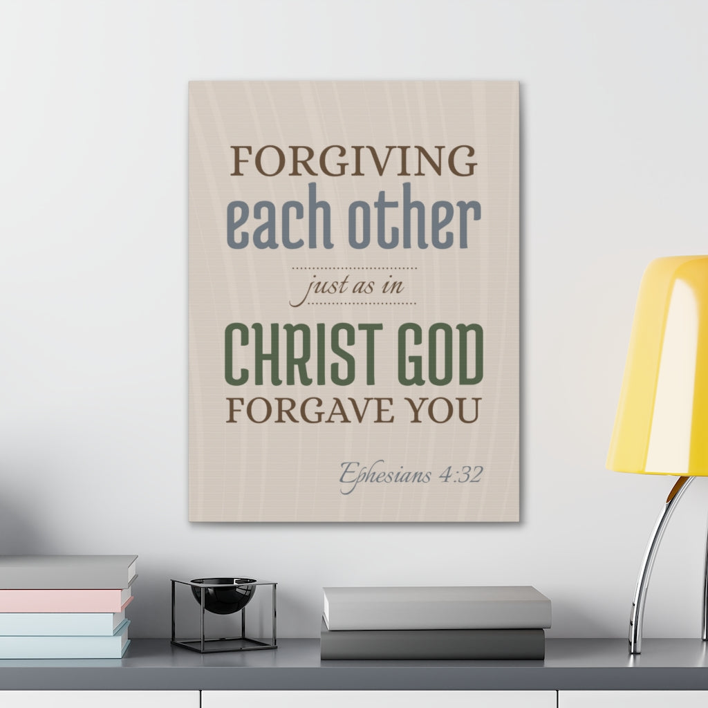 Forgiving Each Other Ephesians 4:32 Christian Wall Art Bible Verse Print Ready To Hang Unframed-Express Your Love Gifts