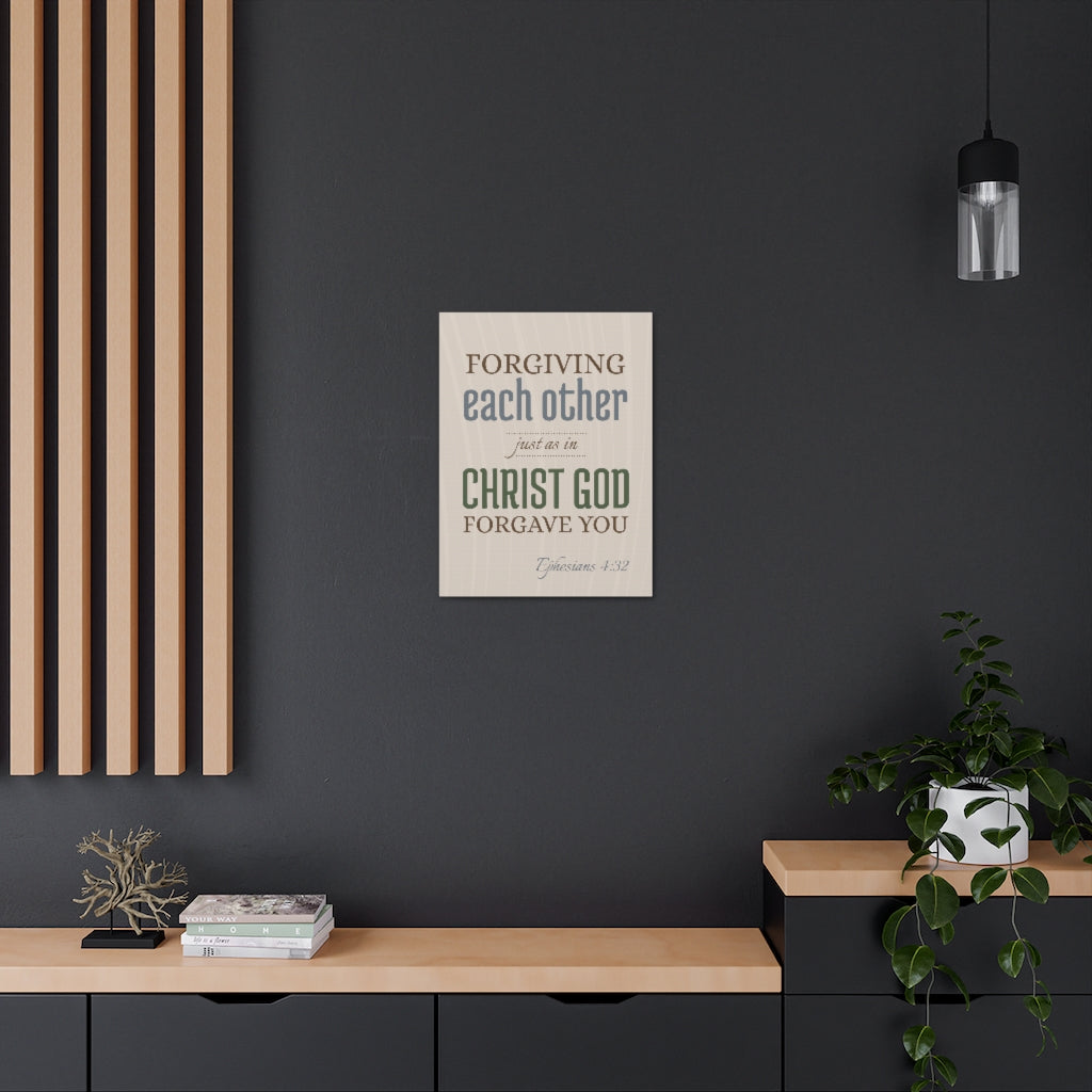 Forgiving Each Other Ephesians 4:32 Christian Wall Art Bible Verse Print Ready To Hang Unframed-Express Your Love Gifts