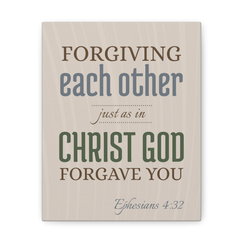 Forgiving Each Other Ephesians 4:32 Christian Wall Art Bible Verse Print Ready To Hang Unframed-Express Your Love Gifts