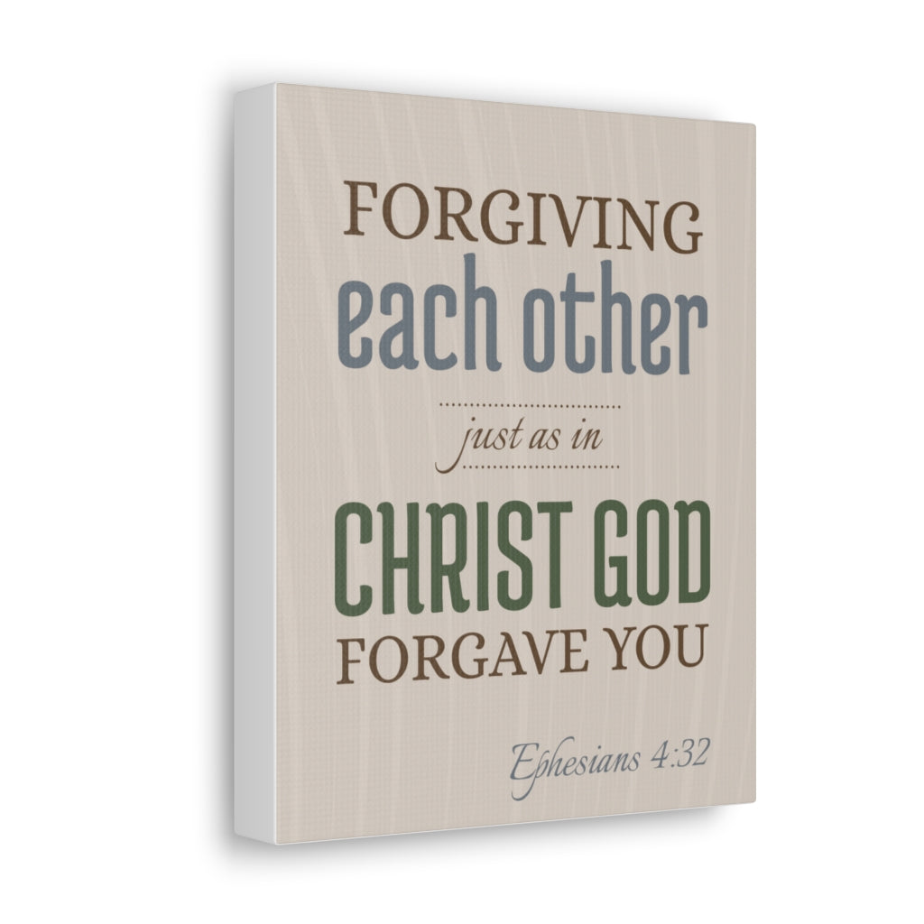 Forgiving Each Other Ephesians 4:32 Christian Wall Art Bible Verse Print Ready To Hang Unframed-Express Your Love Gifts