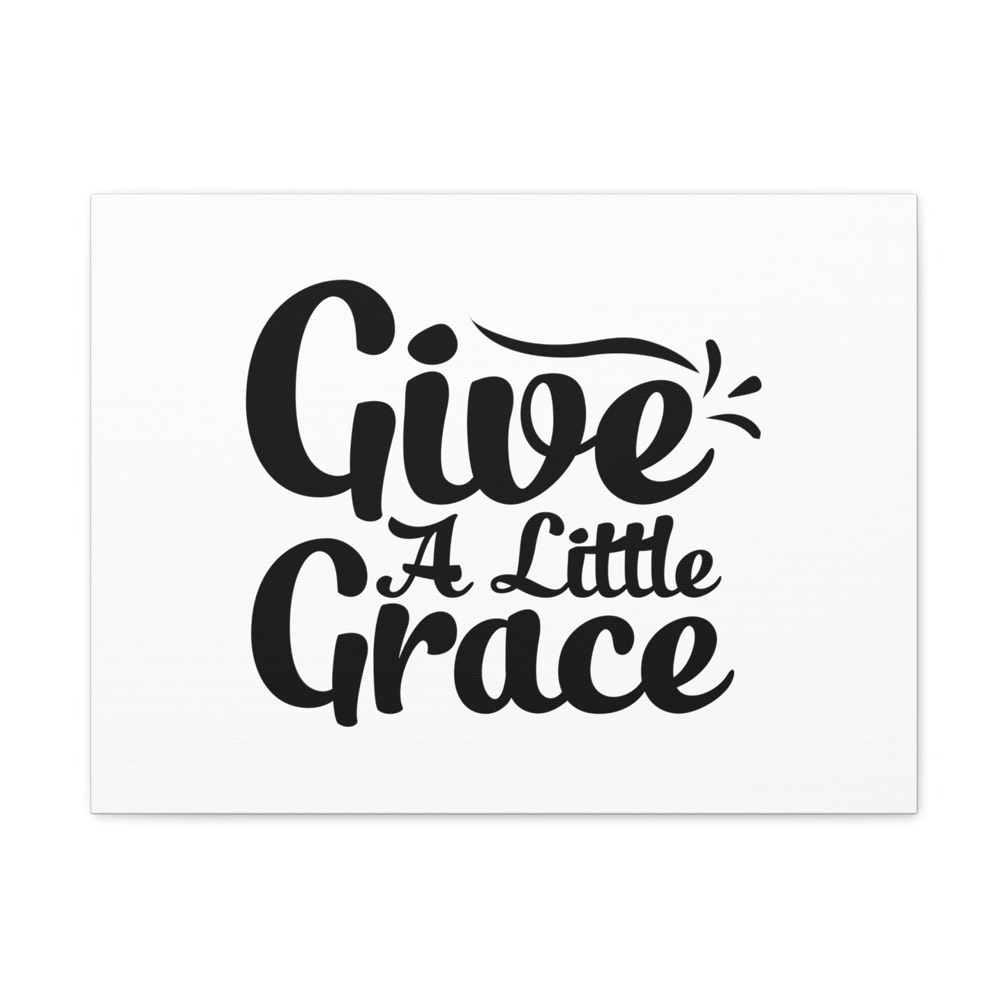 Give A Little Grace Hebrews 4:16 Black Swish Christian Wall Art Bible Verse Print Ready to Hang Unframed-Express Your Love Gifts