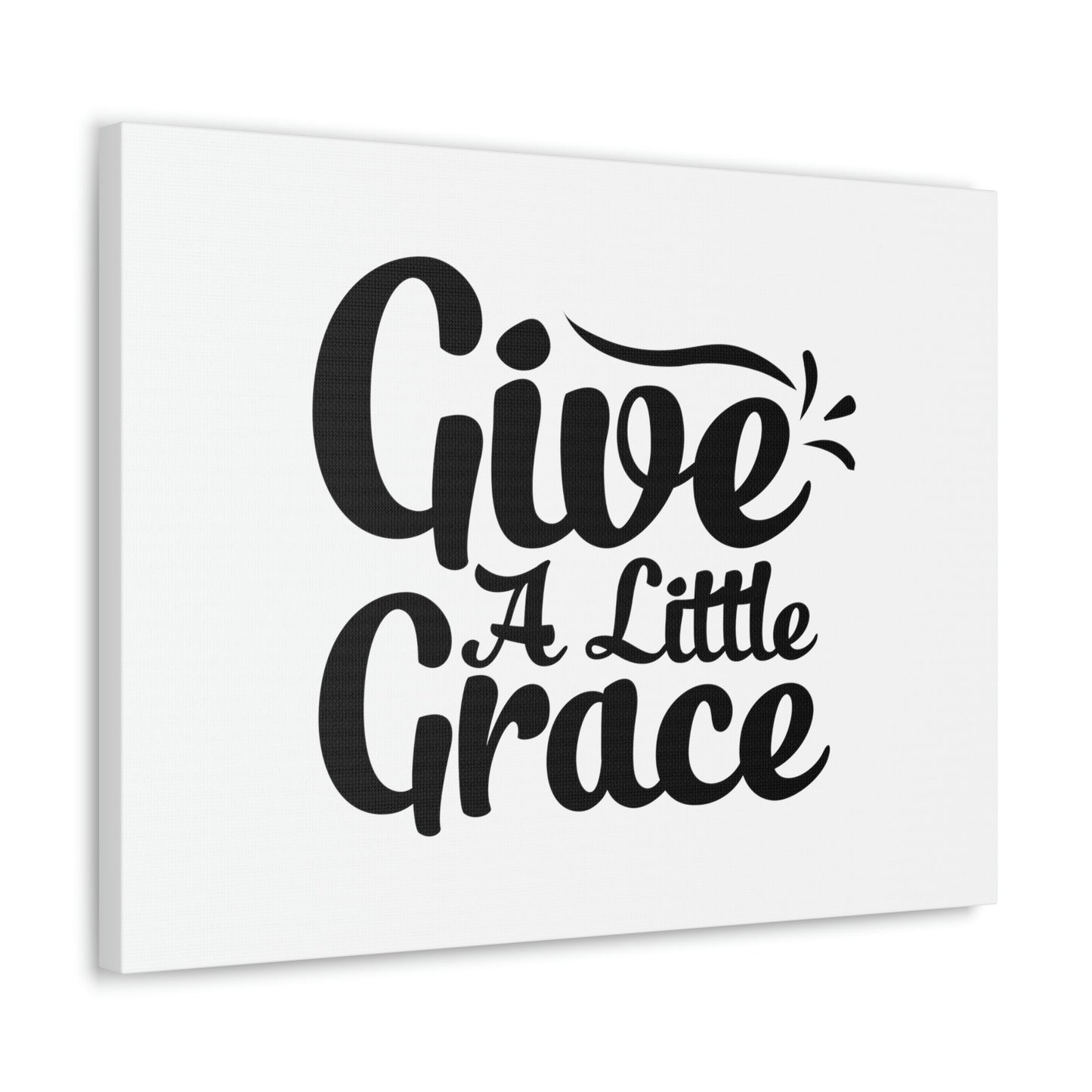 Give A Little Grace Hebrews 4:16 Black Swish Christian Wall Art Bible Verse Print Ready to Hang Unframed-Express Your Love Gifts