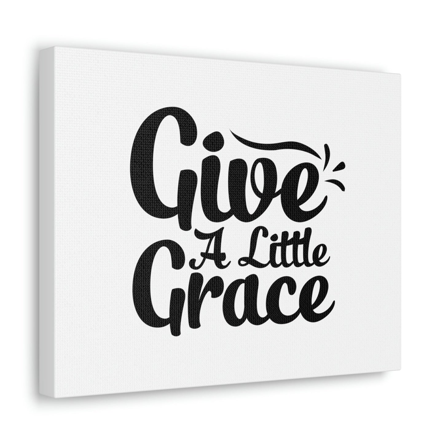 Give A Little Grace Hebrews 4:16 Black Swish Christian Wall Art Bible Verse Print Ready to Hang Unframed-Express Your Love Gifts