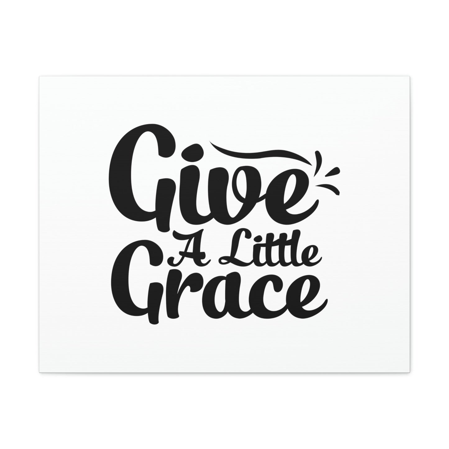 Give A Little Grace Hebrews 4:16 Black Swish Christian Wall Art Bible Verse Print Ready to Hang Unframed-Express Your Love Gifts
