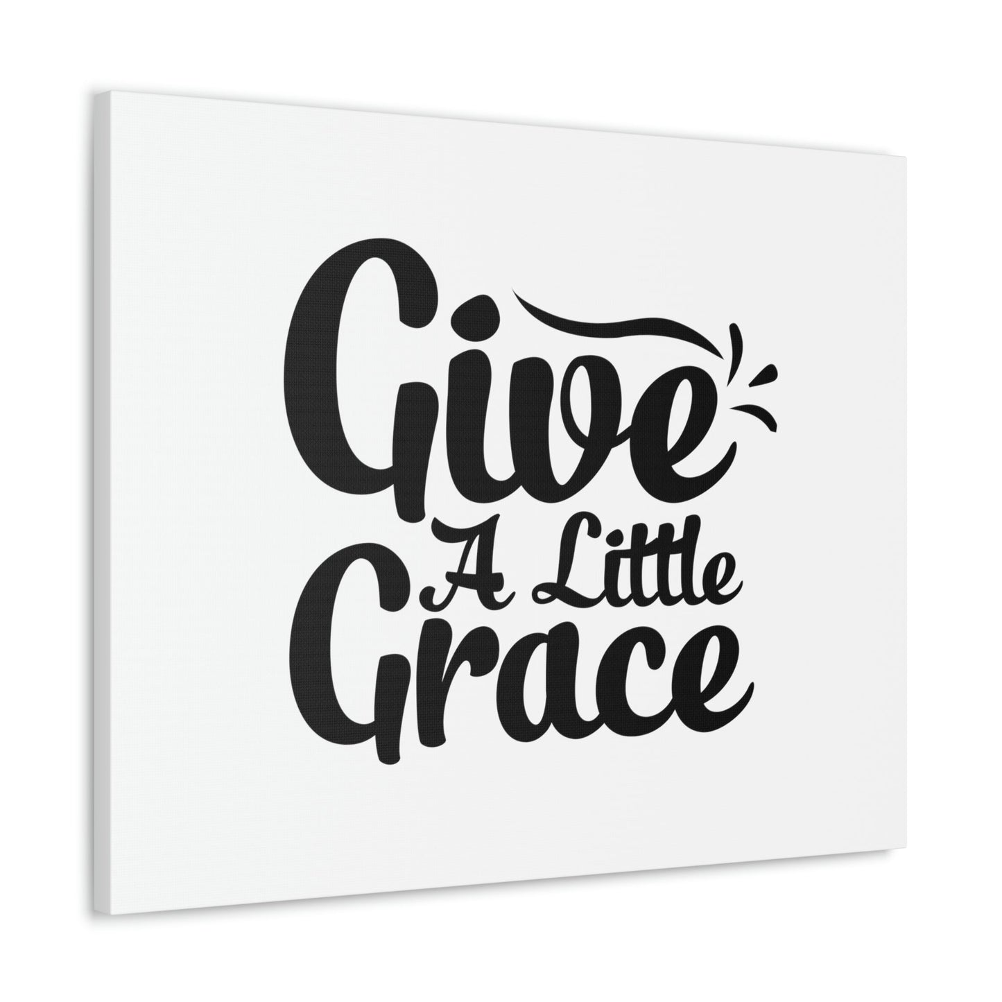 Give A Little Grace Hebrews 4:16 Black Swish Christian Wall Art Bible Verse Print Ready to Hang Unframed-Express Your Love Gifts