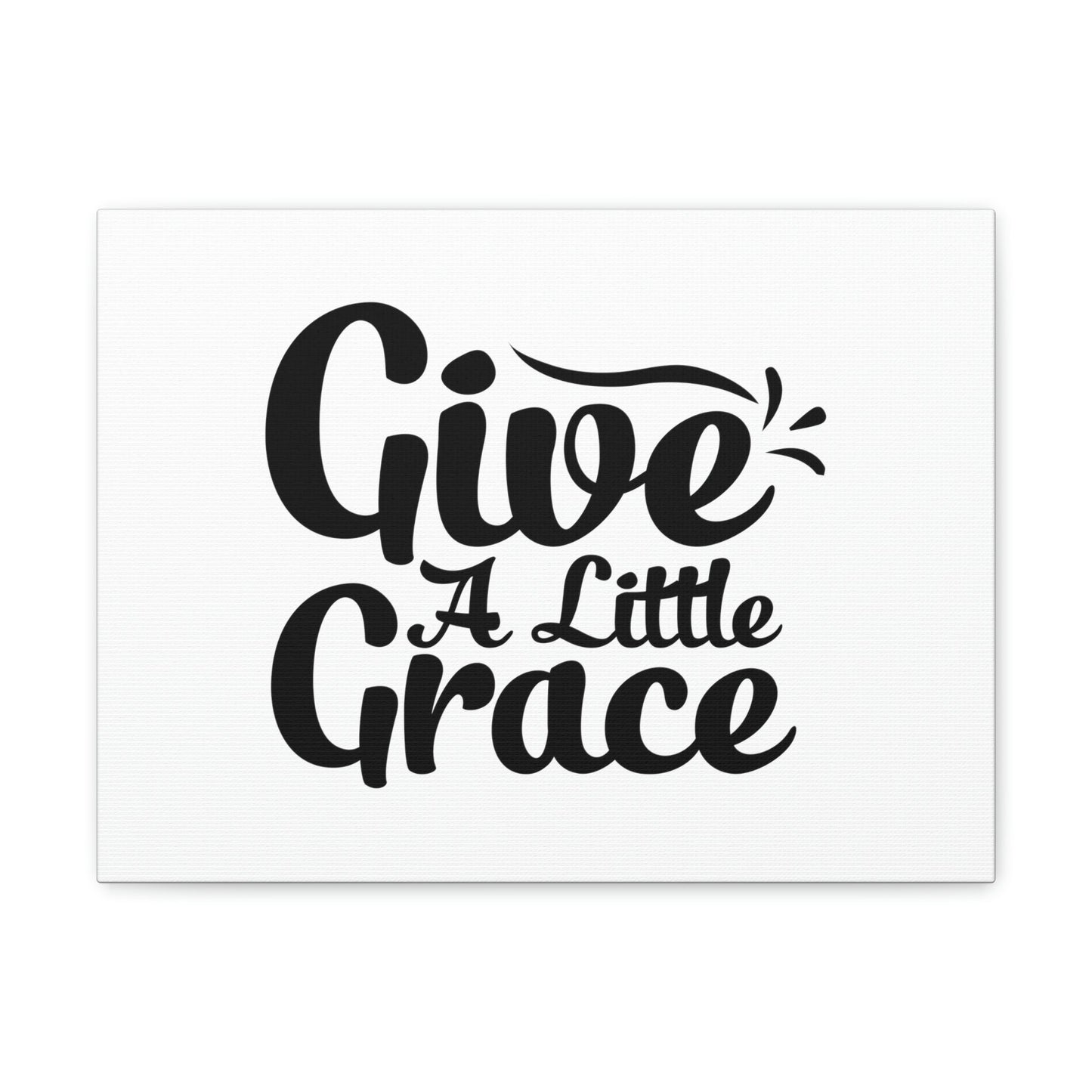 Give A Little Grace Hebrews 4:16 Black Swish Christian Wall Art Bible Verse Print Ready to Hang Unframed-Express Your Love Gifts