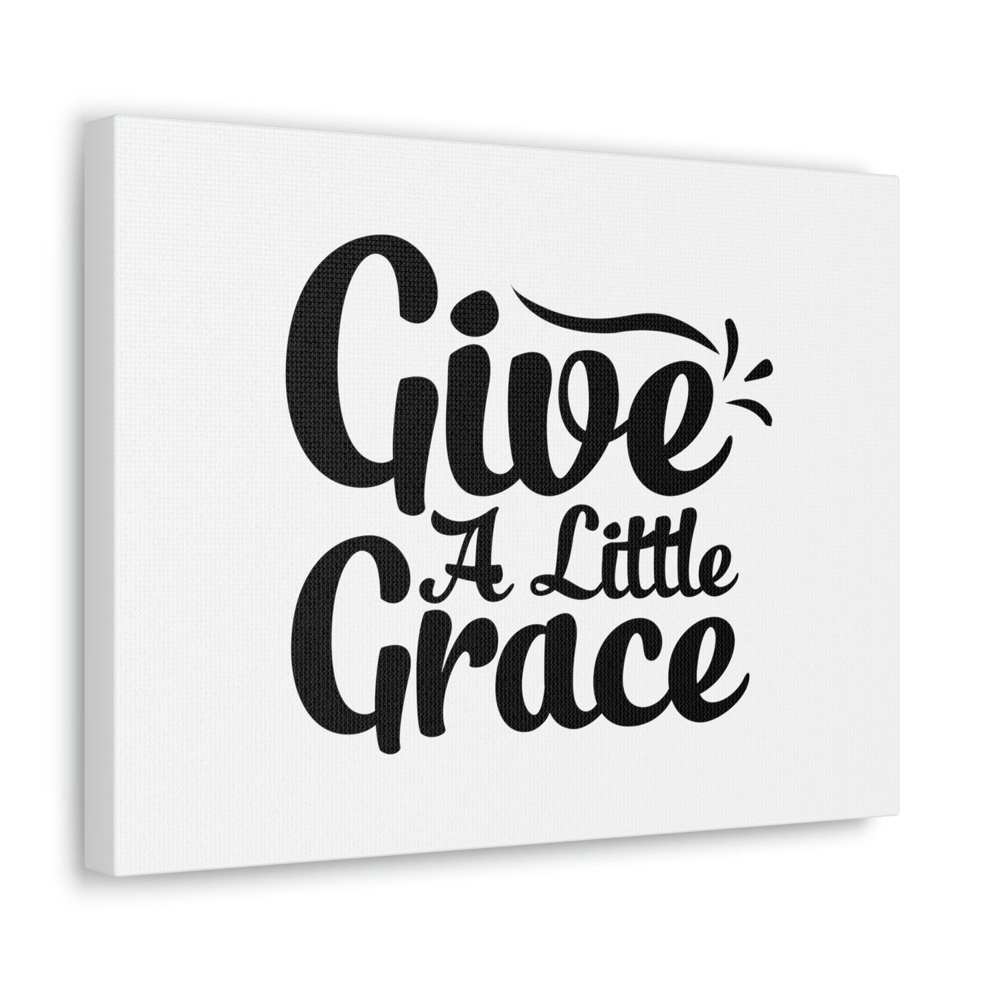 Give A Little Grace Hebrews 4:16 Black Swish Christian Wall Art Bible Verse Print Ready to Hang Unframed-Express Your Love Gifts