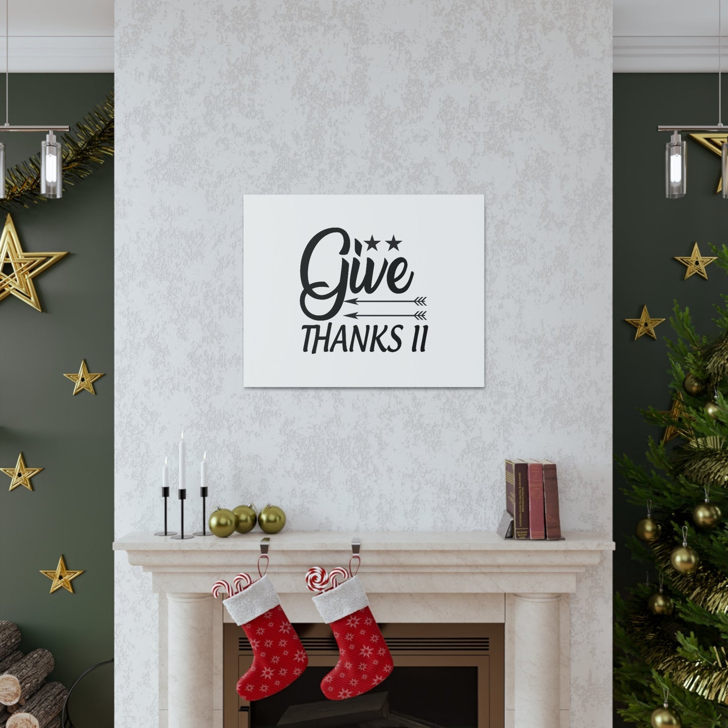 Give Thanks 1 Thessalonians 5:16 Christian Wall Art Bible Verse Print Ready to Hang Unframed-Express Your Love Gifts