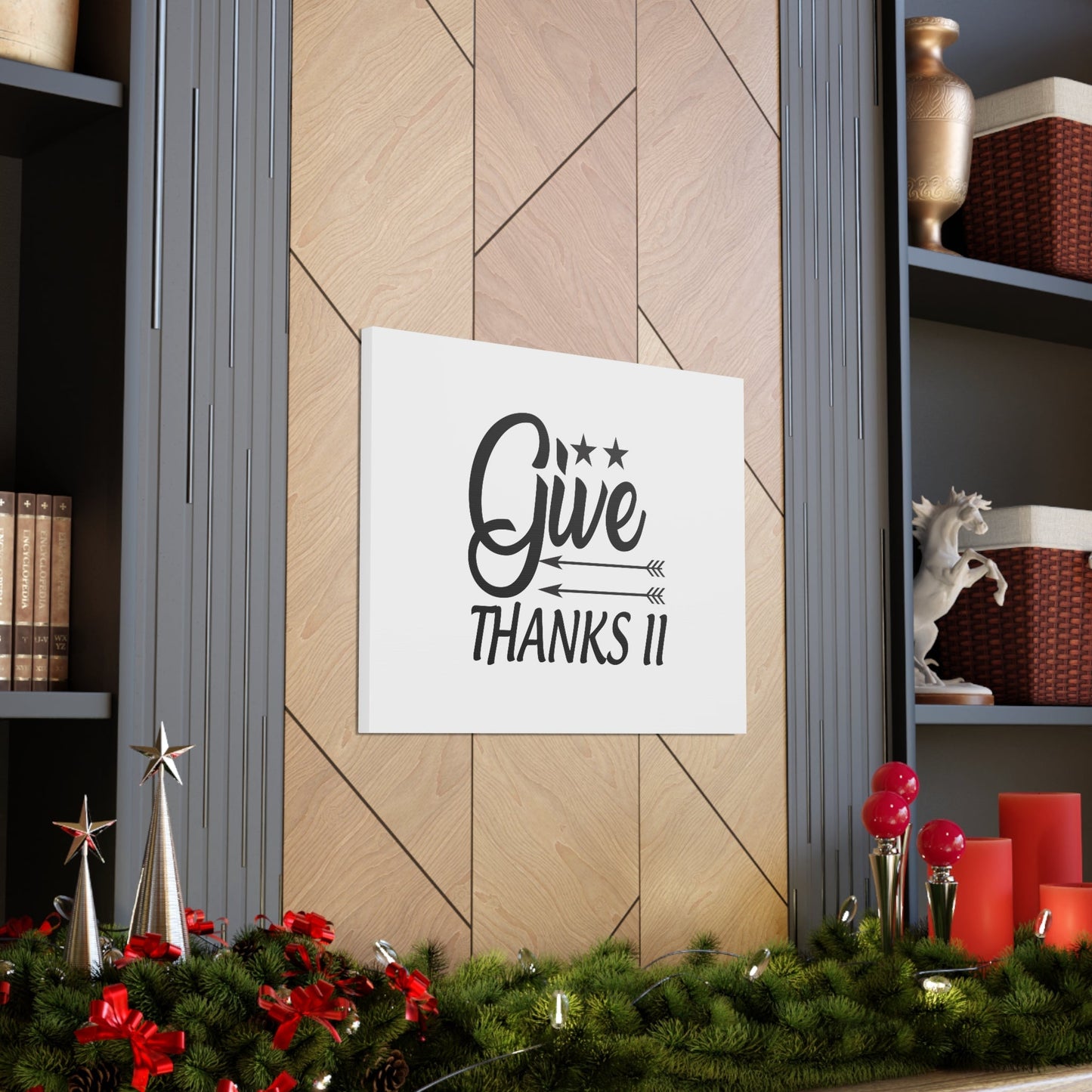 Give Thanks 1 Thessalonians 5:16 Christian Wall Art Bible Verse Print Ready to Hang Unframed-Express Your Love Gifts
