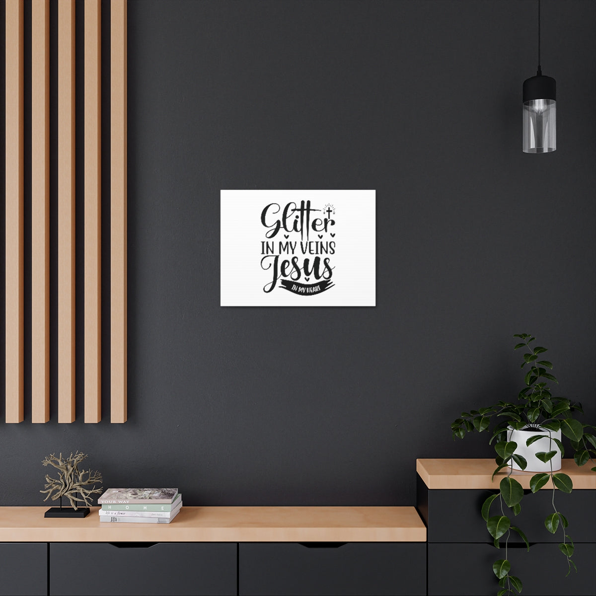 Glitter In My Veins Ephesians 3:17 Christian Wall Art Bible Verse Print Ready to Hang Unframed-Express Your Love Gifts