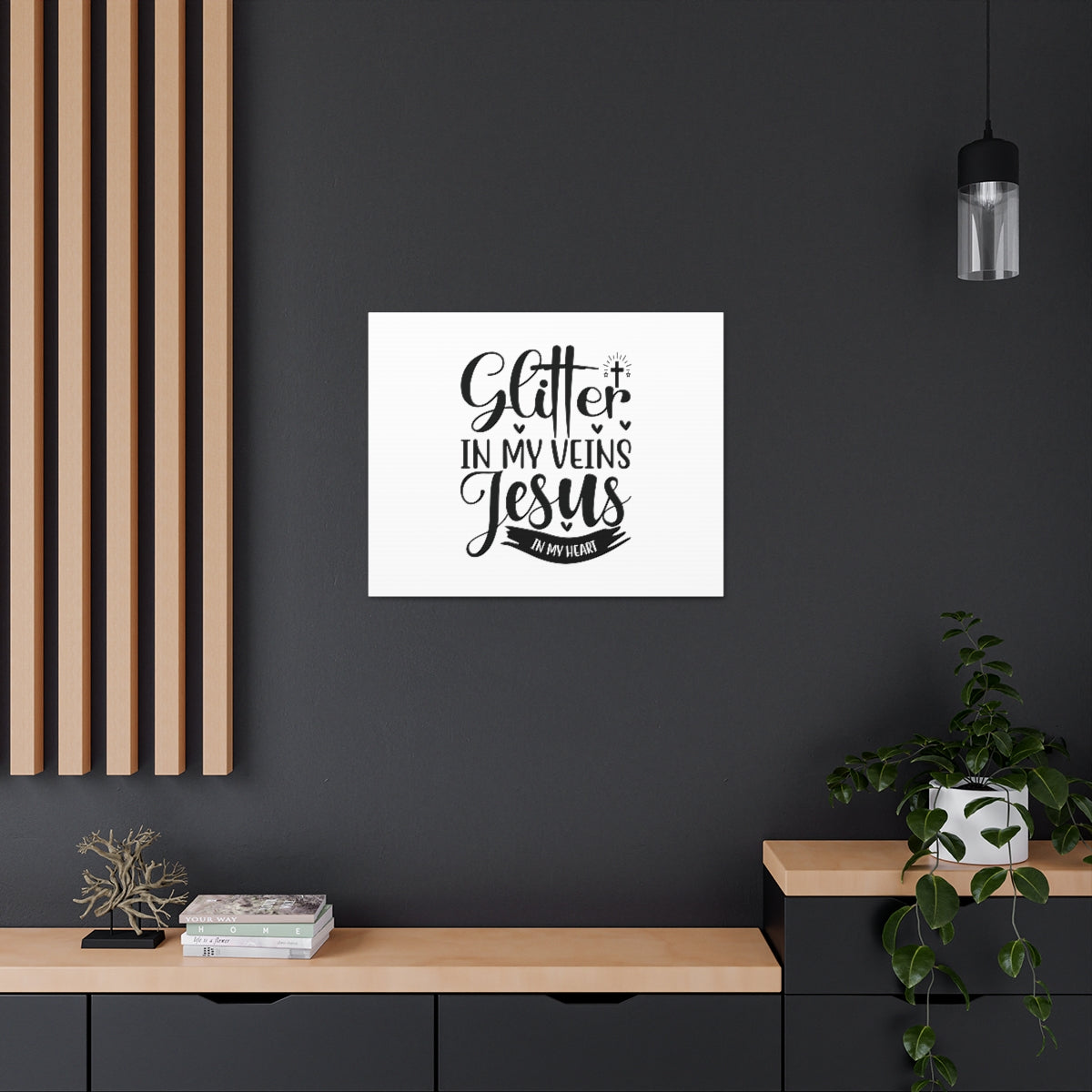 Glitter In My Veins Ephesians 3:17 Christian Wall Art Bible Verse Print Ready to Hang Unframed-Express Your Love Gifts