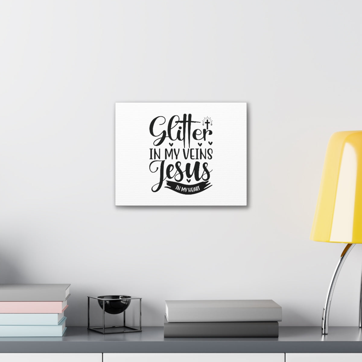 Glitter In My Veins Ephesians 3:17 Christian Wall Art Bible Verse Print Ready to Hang Unframed-Express Your Love Gifts