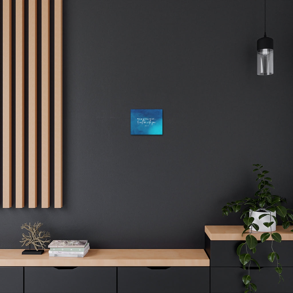 Go Through The Waters Isaiah 43:2 Bible Verse Canvas Christian Wall Art Ready to Hang Unframed-Express Your Love Gifts