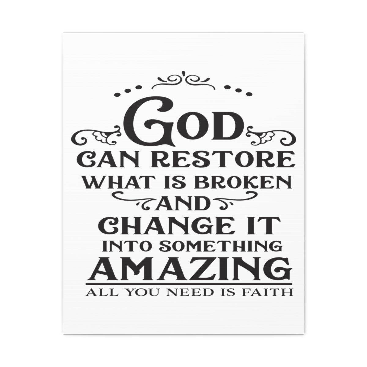 God Can Restore Hosea 6:1 Christian Wall Art Print Ready to Hang Unframed-Express Your Love Gifts