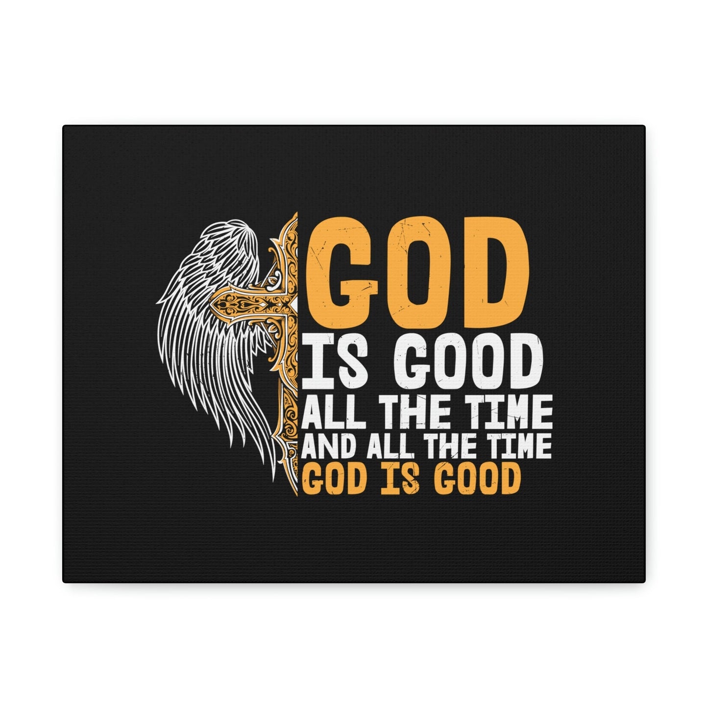 God Is Good Psalm 103:8 Yellow Christian Wall Art Bible Verse Print Ready to Hang Unframed-Express Your Love Gifts