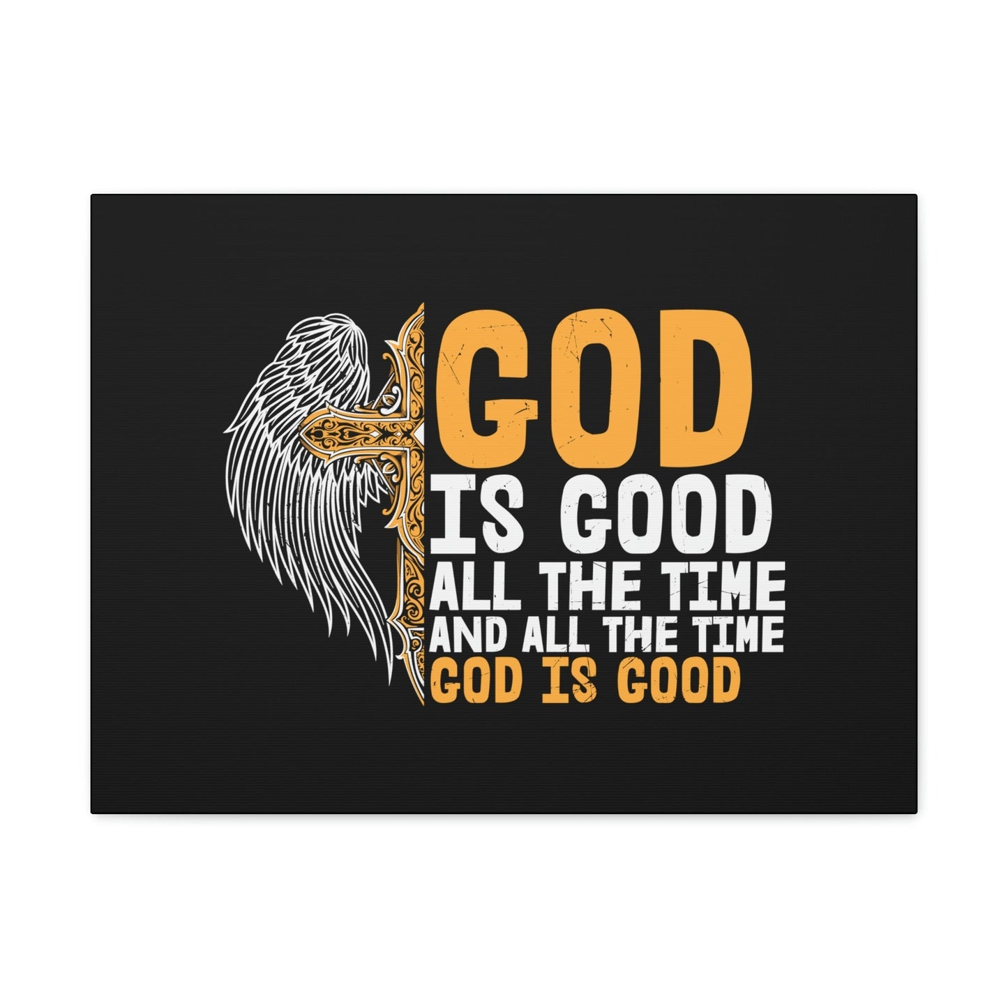 God Is Good Psalm 103:8 Yellow Christian Wall Art Bible Verse Print Ready to Hang Unframed-Express Your Love Gifts