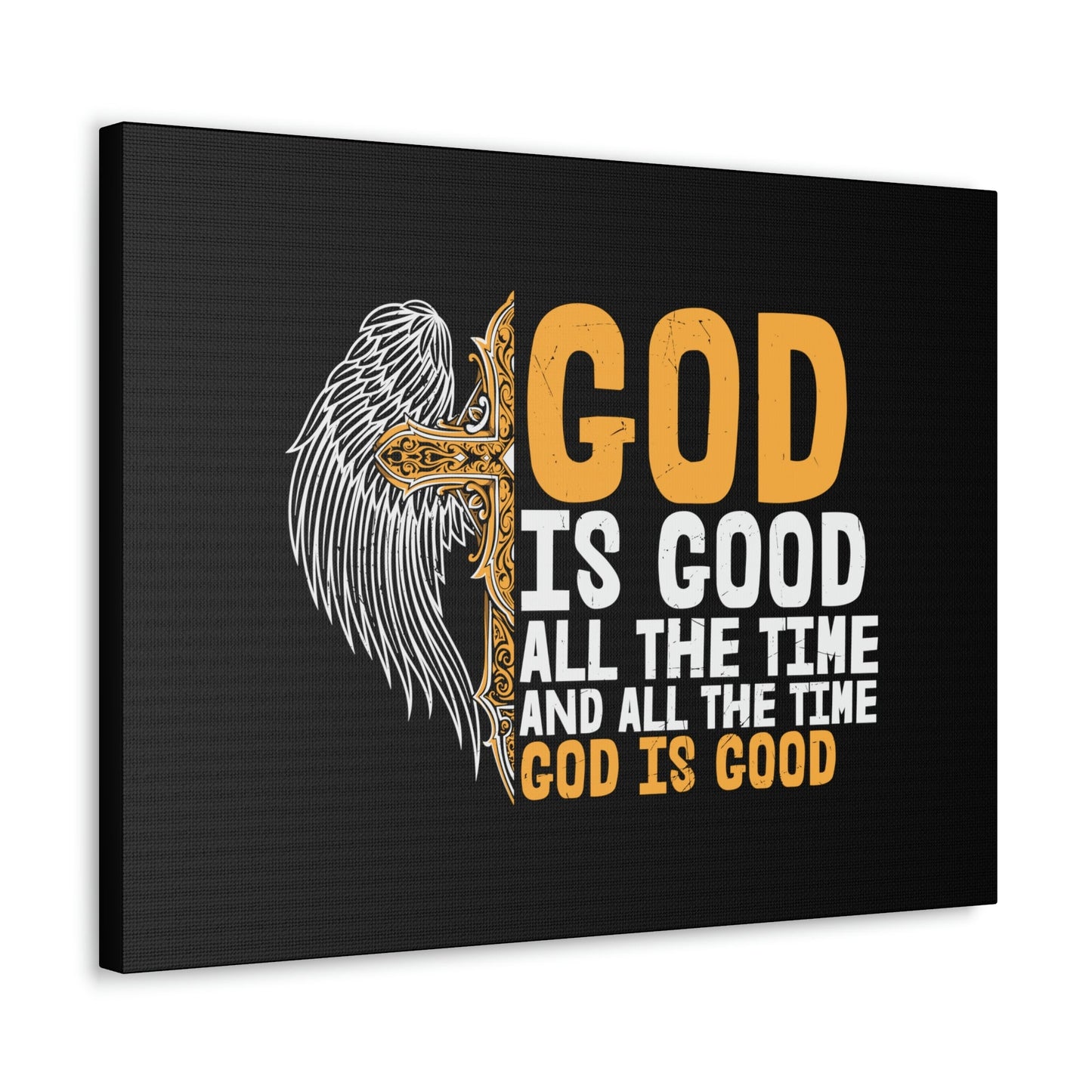 God Is Good Psalm 103:8 Yellow Christian Wall Art Bible Verse Print Ready to Hang Unframed-Express Your Love Gifts