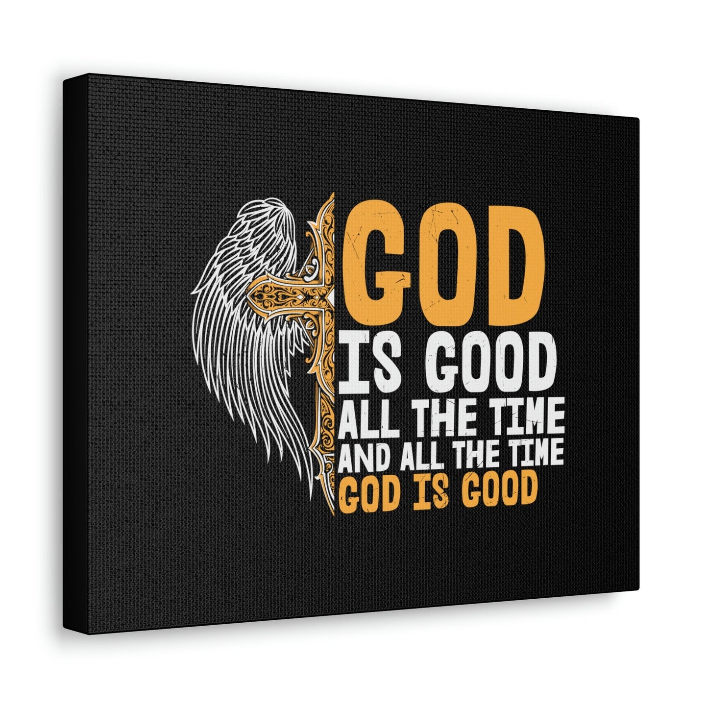 God Is Good Psalm 103:8 Yellow Christian Wall Art Bible Verse Print Ready to Hang Unframed-Express Your Love Gifts