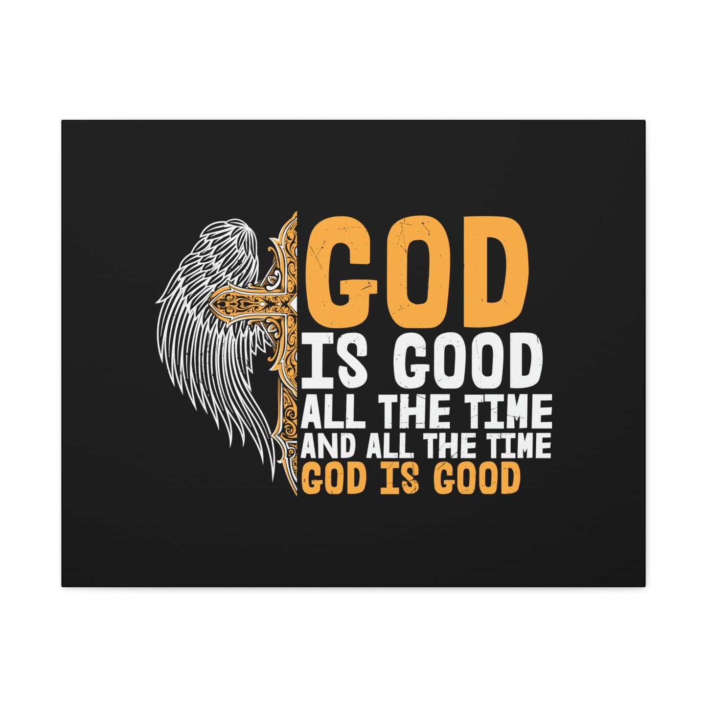 God Is Good Psalm 103:8 Yellow Christian Wall Art Bible Verse Print Ready to Hang Unframed-Express Your Love Gifts
