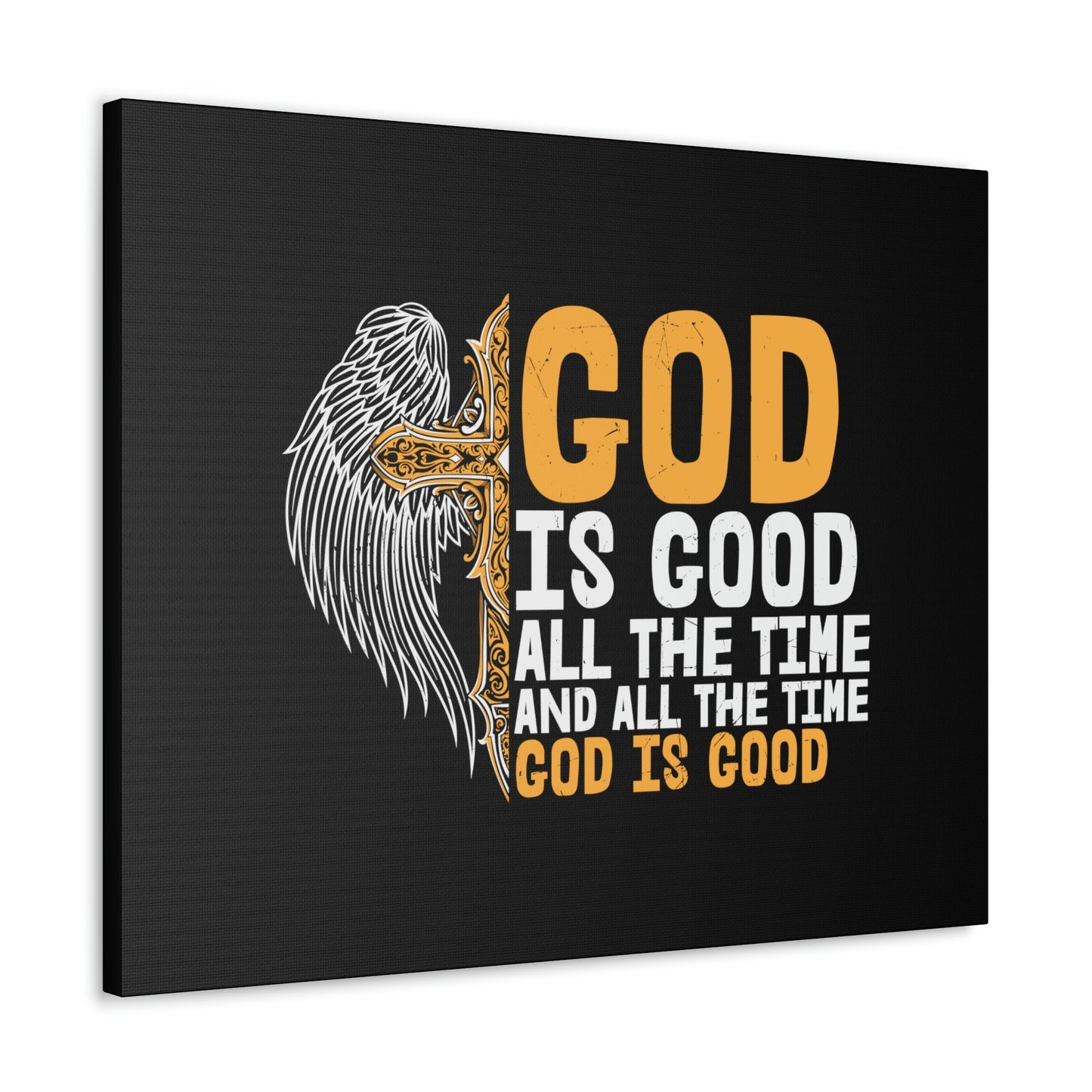 God Is Good Psalm 103:8 Yellow Christian Wall Art Bible Verse Print Ready to Hang Unframed-Express Your Love Gifts