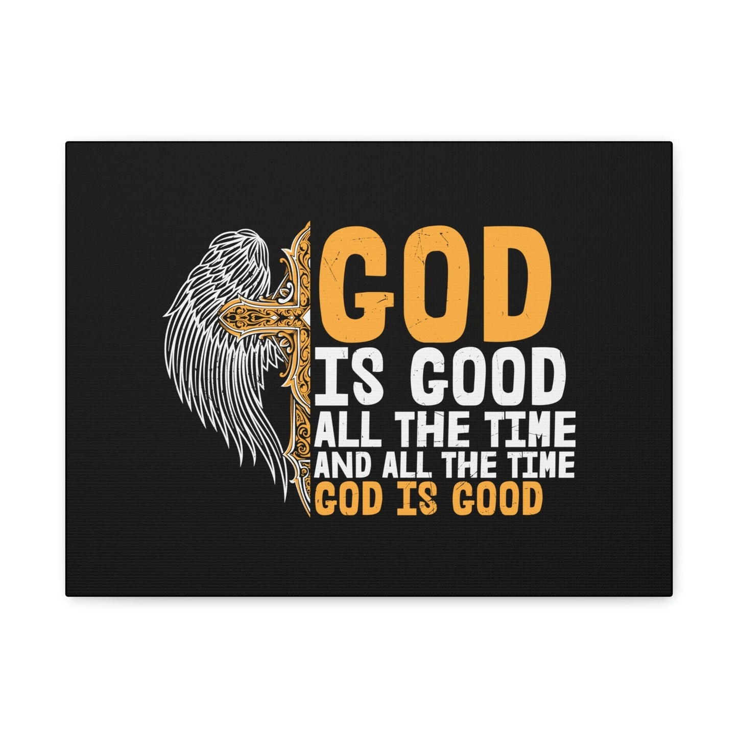 God Is Good Psalm 103:8 Yellow Christian Wall Art Bible Verse Print Ready to Hang Unframed-Express Your Love Gifts