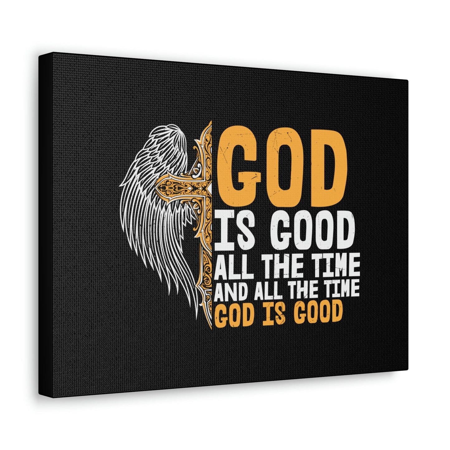 God Is Good Psalm 103:8 Yellow Christian Wall Art Bible Verse Print Ready to Hang Unframed-Express Your Love Gifts