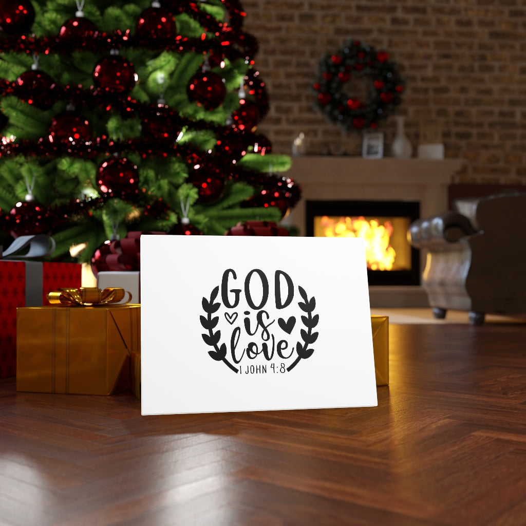God Is Love 1 John 4:8 Bible Verse Canvas Christian Wall Art Ready to Hang Unframed-Express Your Love Gifts