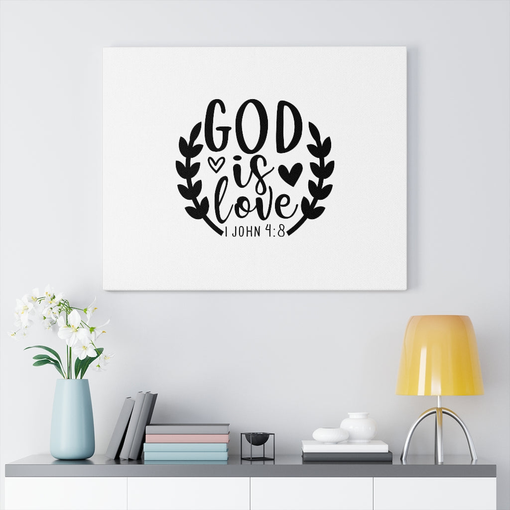 God Is Love 1 John 4:8 Bible Verse Canvas Christian Wall Art Ready to Hang Unframed-Express Your Love Gifts